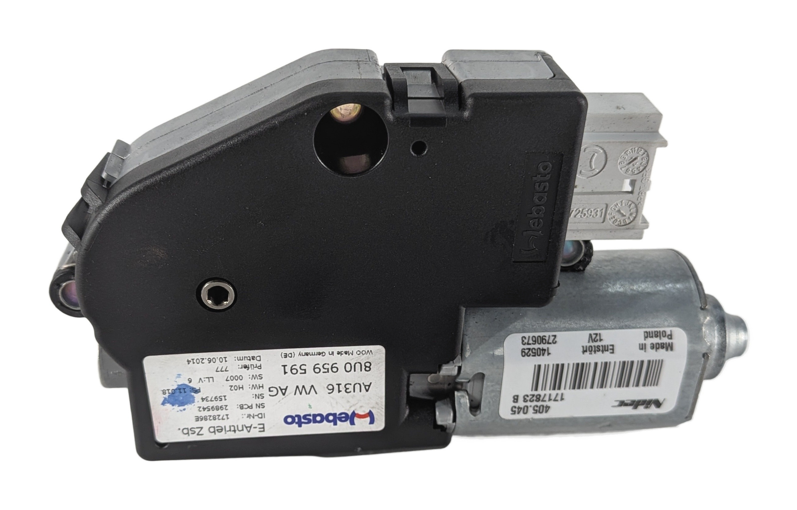 2015-2018 AUDI Q3 (8U) FRONT OR REAR SUNROOF SUN ROOF WINDOW MOTOR — exact item pictured
