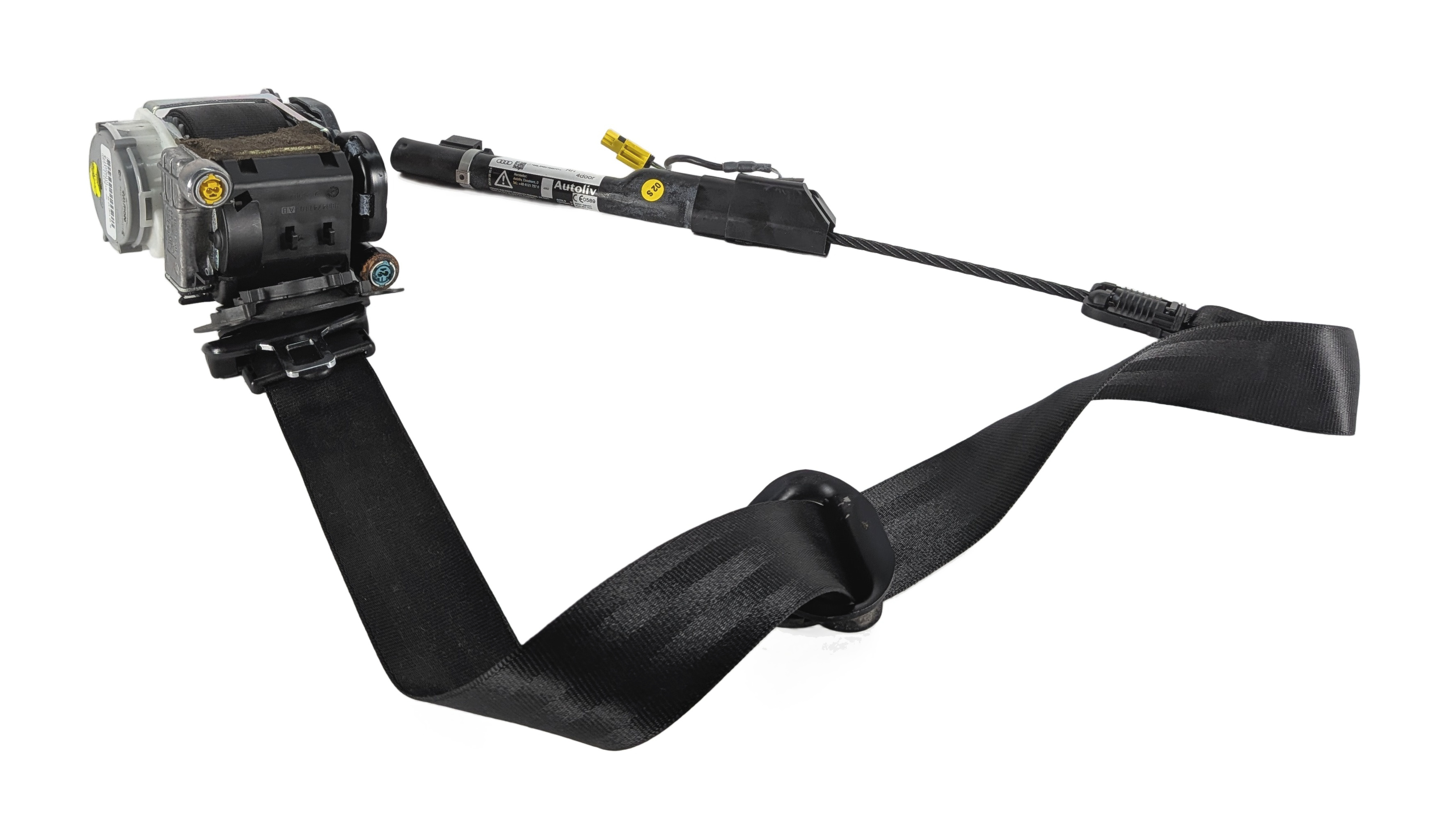2015-2018 AUDI Q3 (8U) RIGHT FRONT PASSENGER SEAT SEATBELT RETRACTOR (Black) — exact item pictured