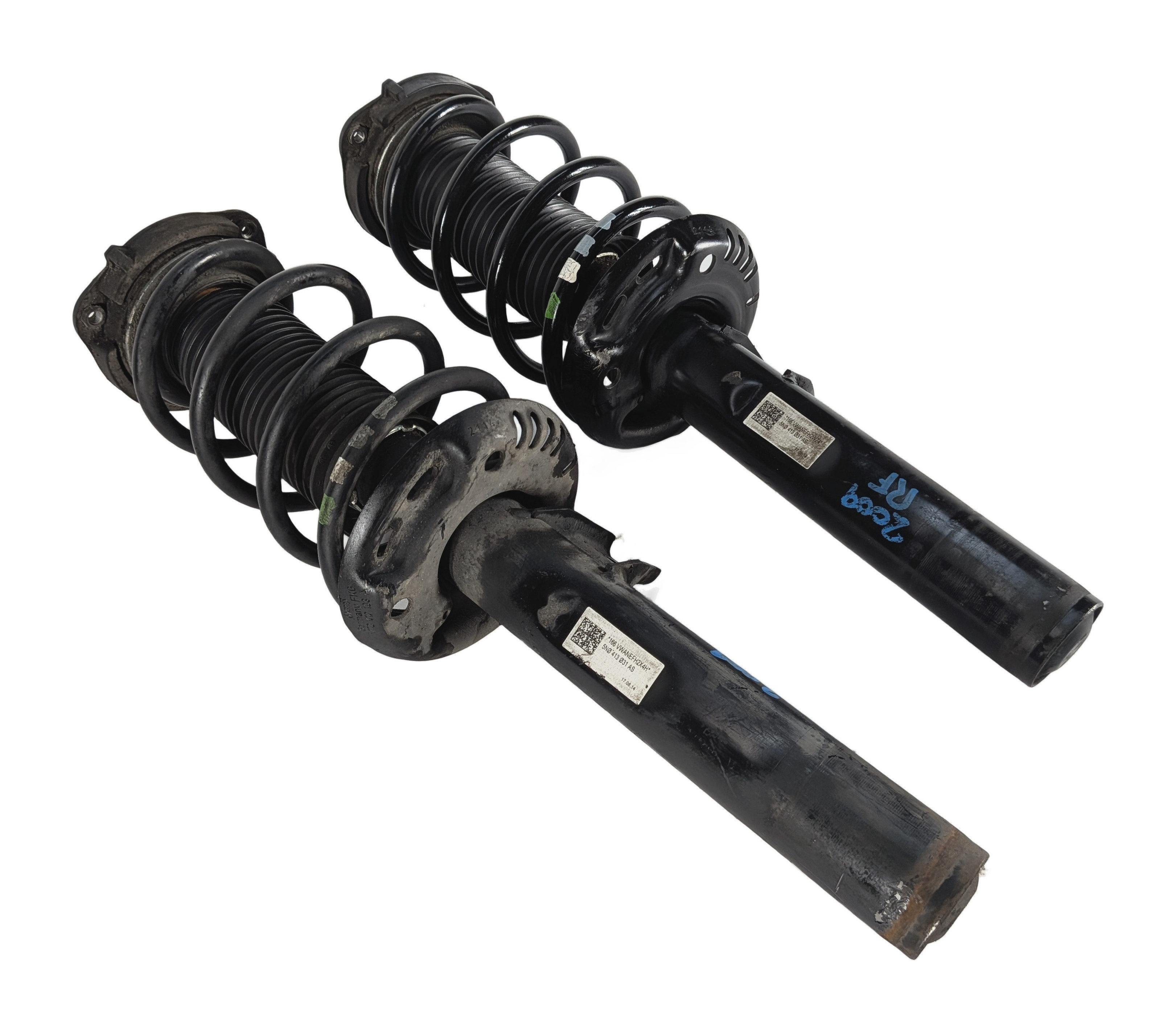 2015-2018 AUDI Q3 (8U) FRONT LEFT & RIGHT STANDARD SUSPENSION SHOCK STRUT SET 2 — exact item pictured