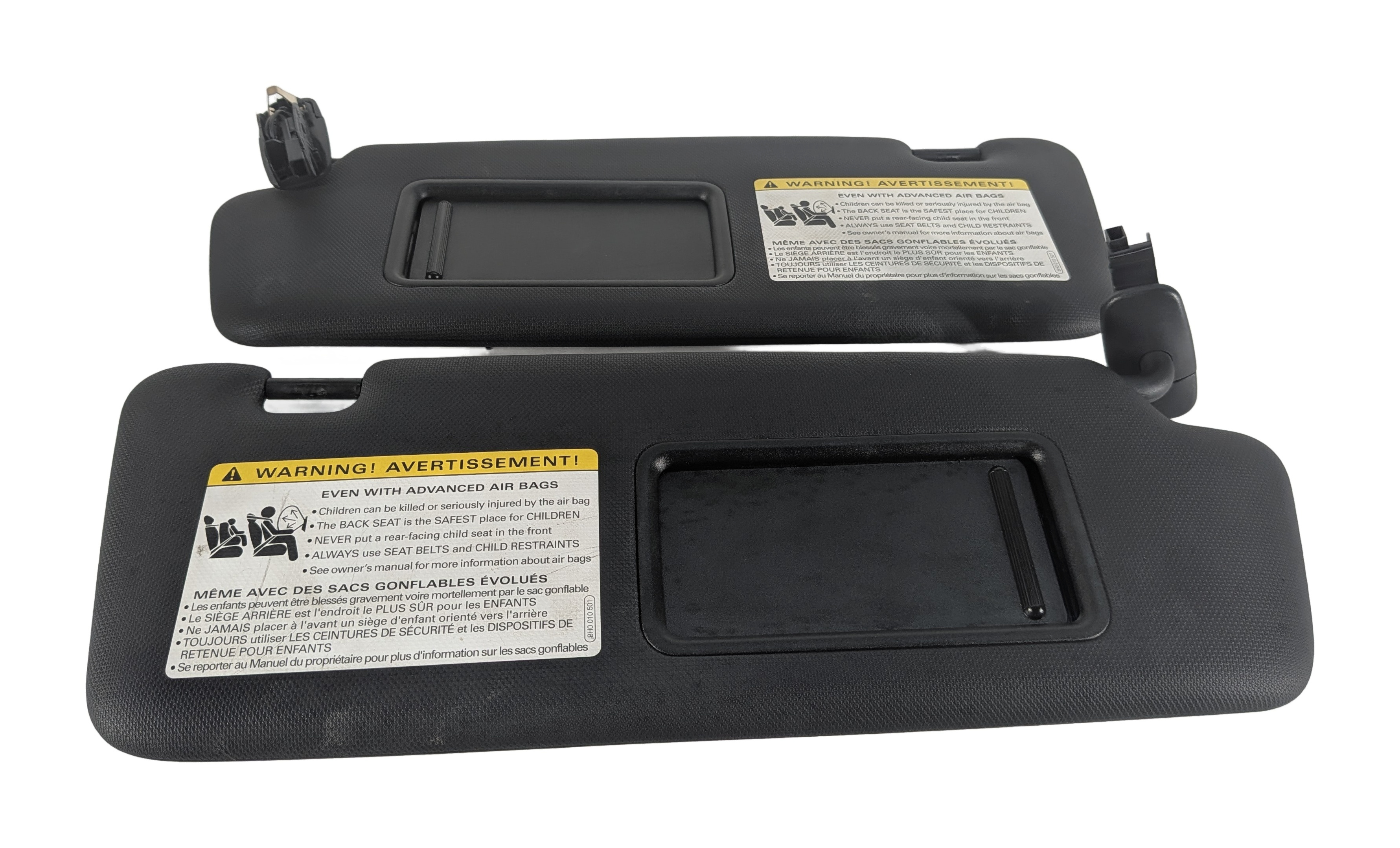 2015-2023 AUDI Q3 (8U) FRONT LEFT & RIGHT SUNVISOR SUN VISOR SET-2 (Black) — exact item pictured