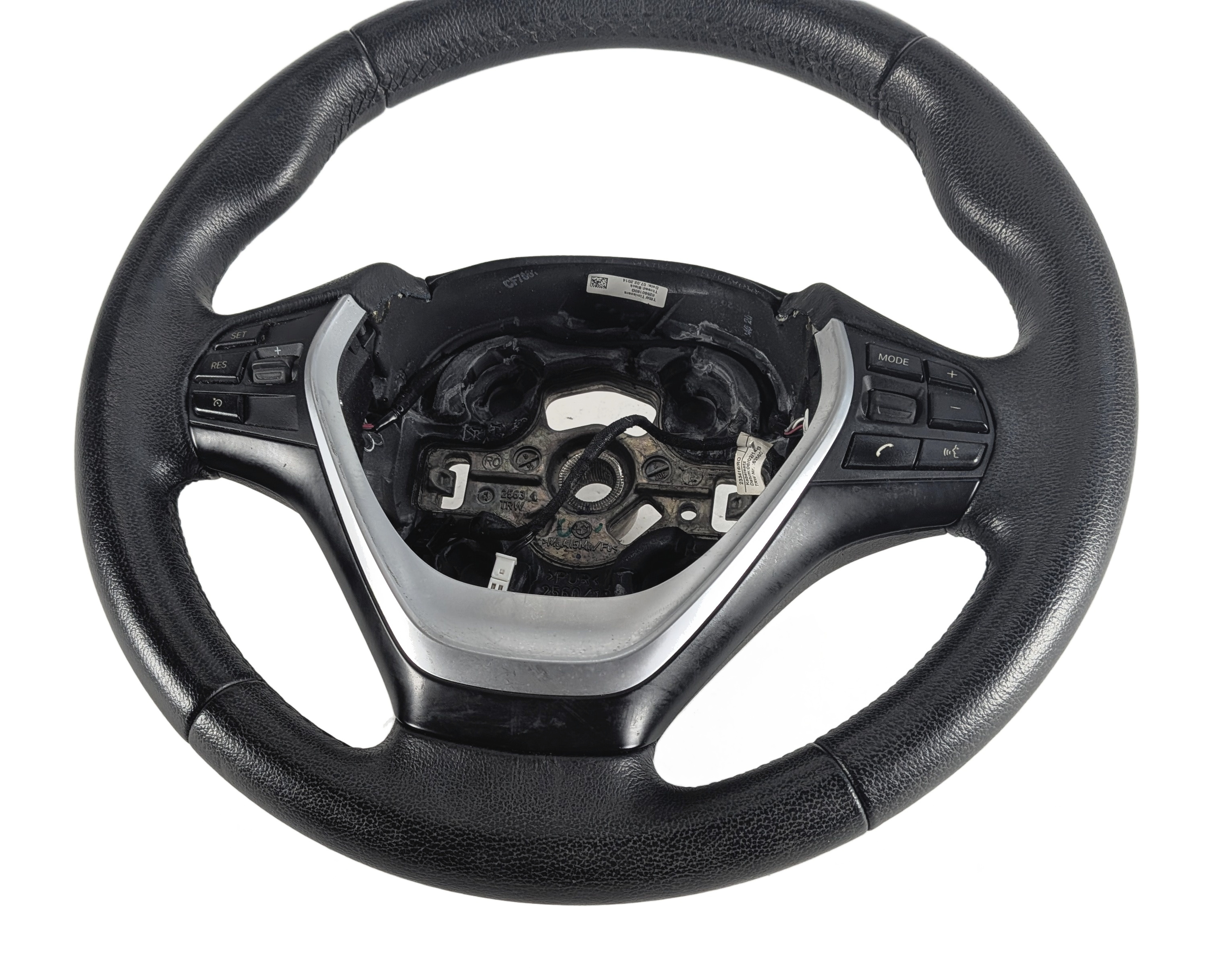 12-18 BMW 3 4 SERIES F30 F32 SPORT LEATHER STEERING WHEEL (Black) — exact item pictured