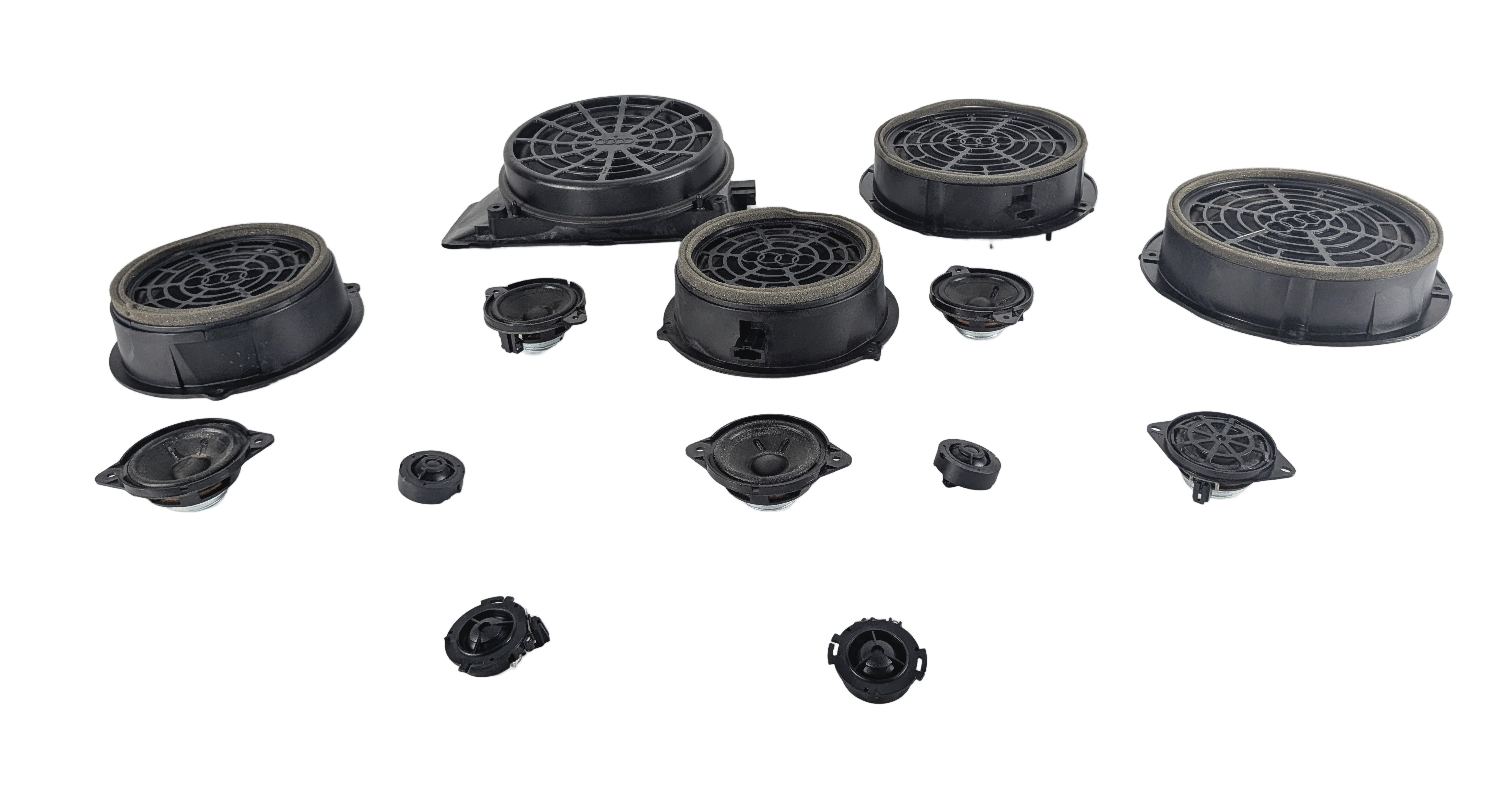 2010 AUDI S4 (B8 8K) BANG OLUFSEN DOOR DASH SPEAKER SUBWOOFER SET/14 — exact item pictured