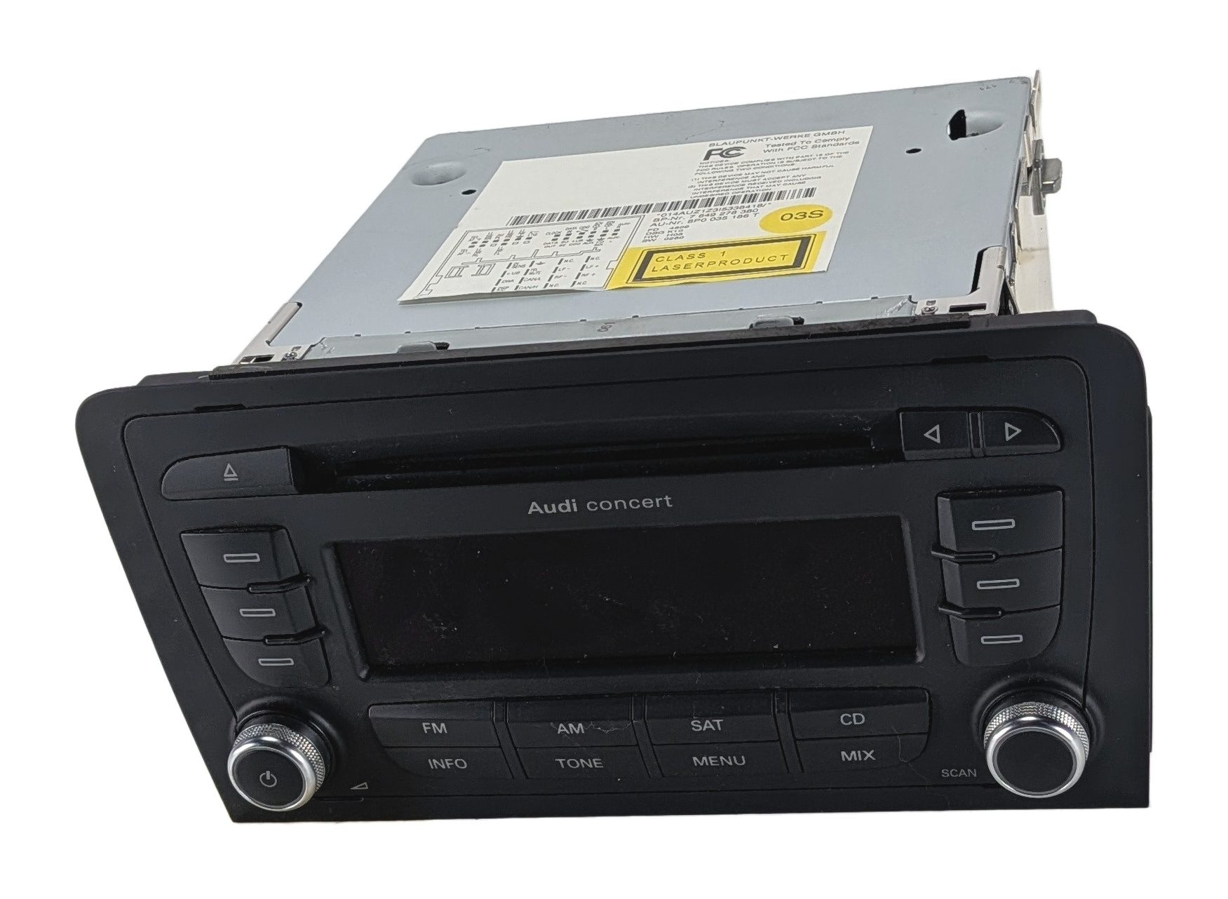 2010-2013 AUDI A3 (8P) AM/FM RADIO STEREO CD PLAYER (AUDI CONCERT) HEAD UNIT — exact item pictured
