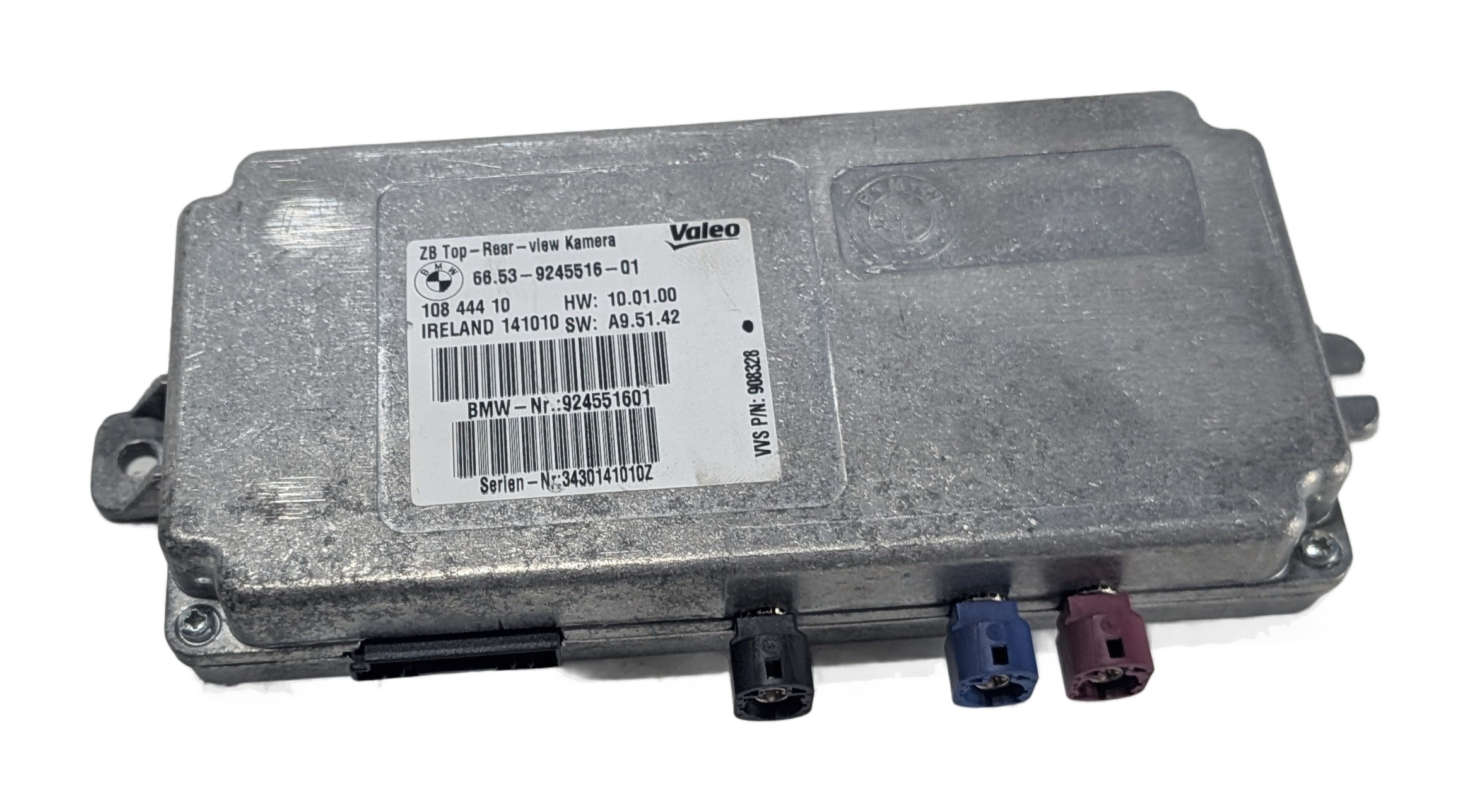 2011 BMW X5 E70 TOP REAR SURROUND SIDE VIEW CAMERA CONTROL MODULE COMPUTER UNIT — exact item pictured