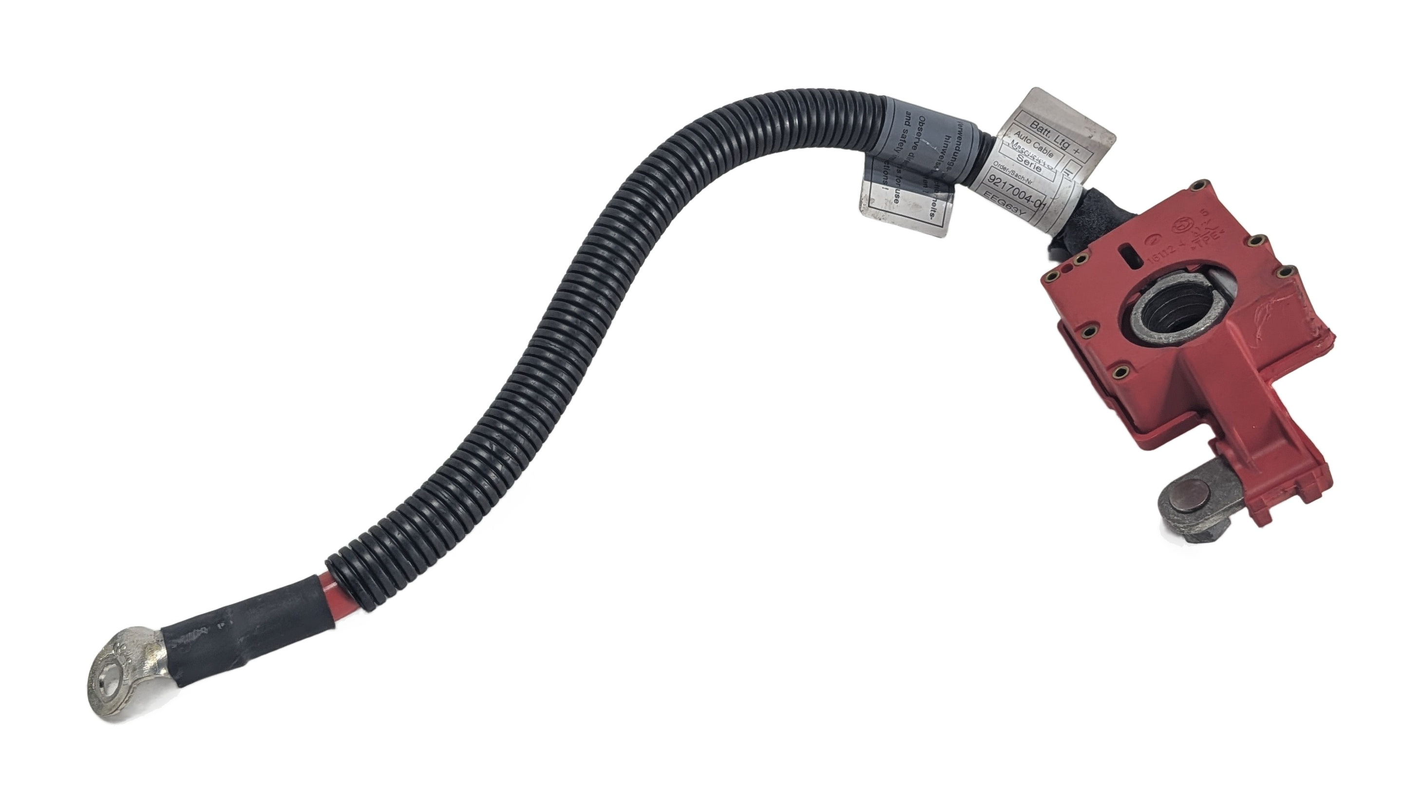 2011 BMW X5 (E70) 3.0L POSITIVE BATTERY POWER CABLE w/SAFETY TERMINAL CLAMP — exact item pictured