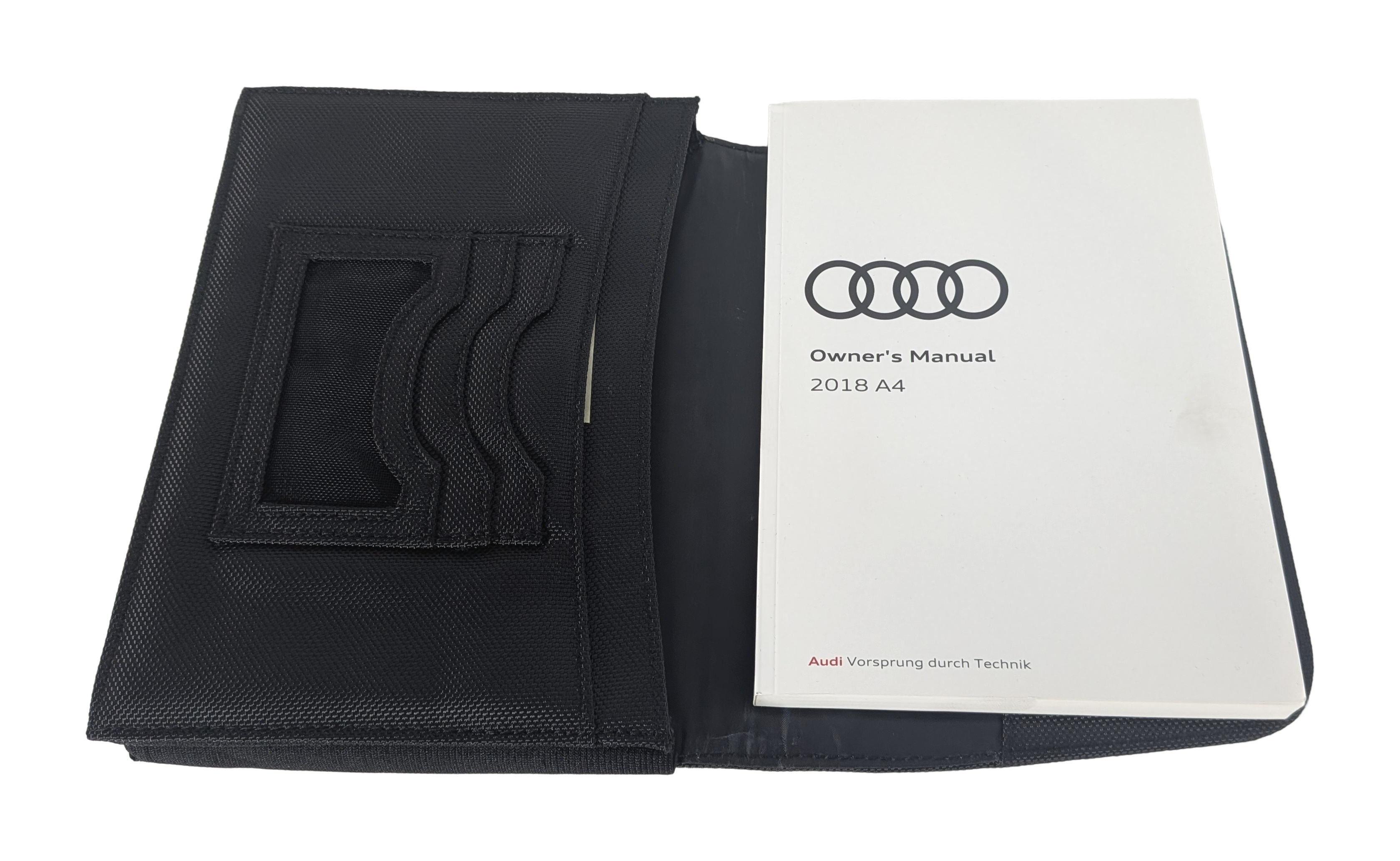 2018 AUDI A4 (B9 8W) 2.0L FACTORY OWNER'S MANUAL BOOKLET GUIDE w/CASE — exact item pictured