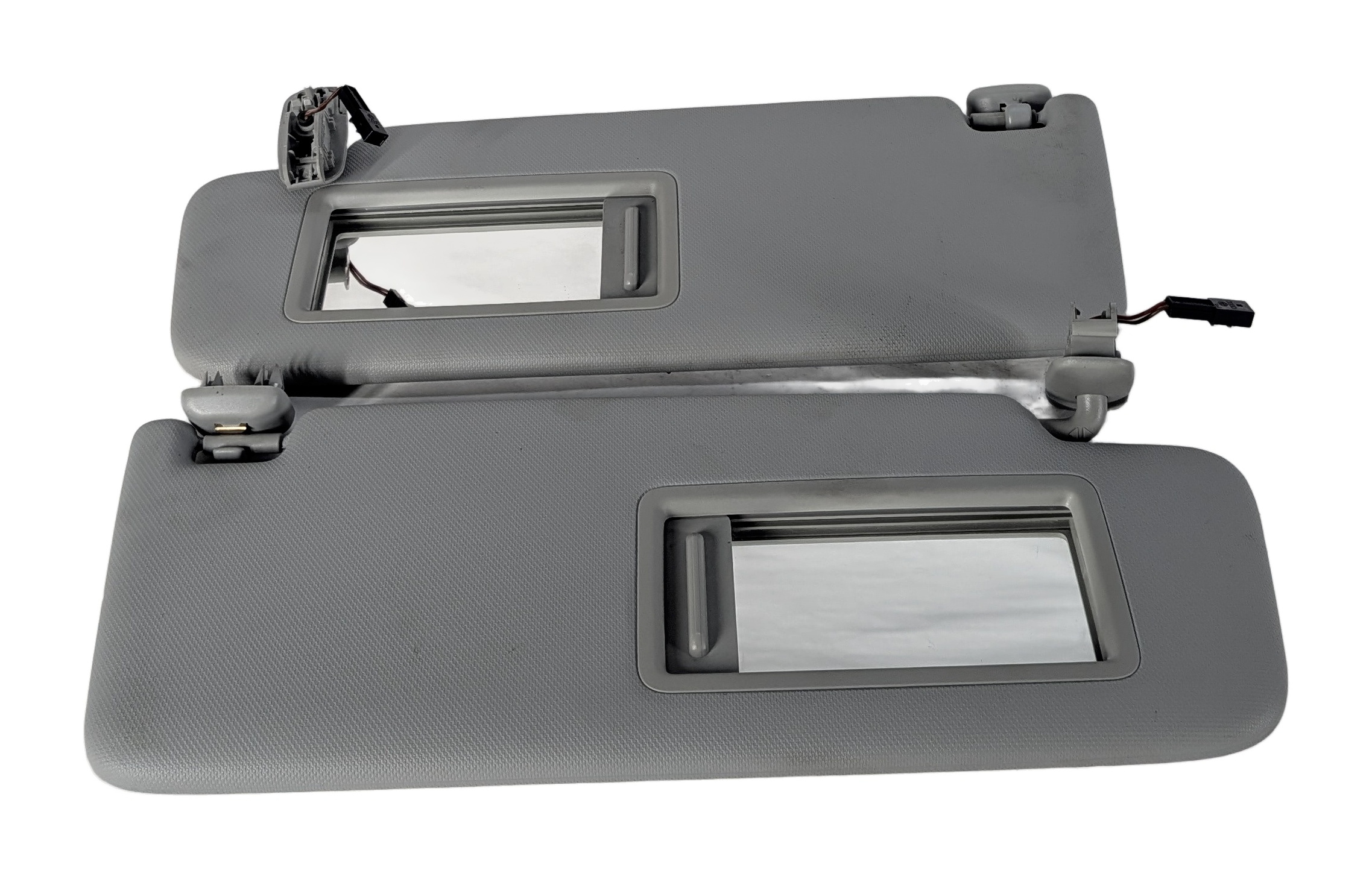 2017-2019 AUDI A4 (B9 8W) FRONT LEFT & RIGHT SUNVISOR SHADE SET-2 (Gray) — exact item pictured