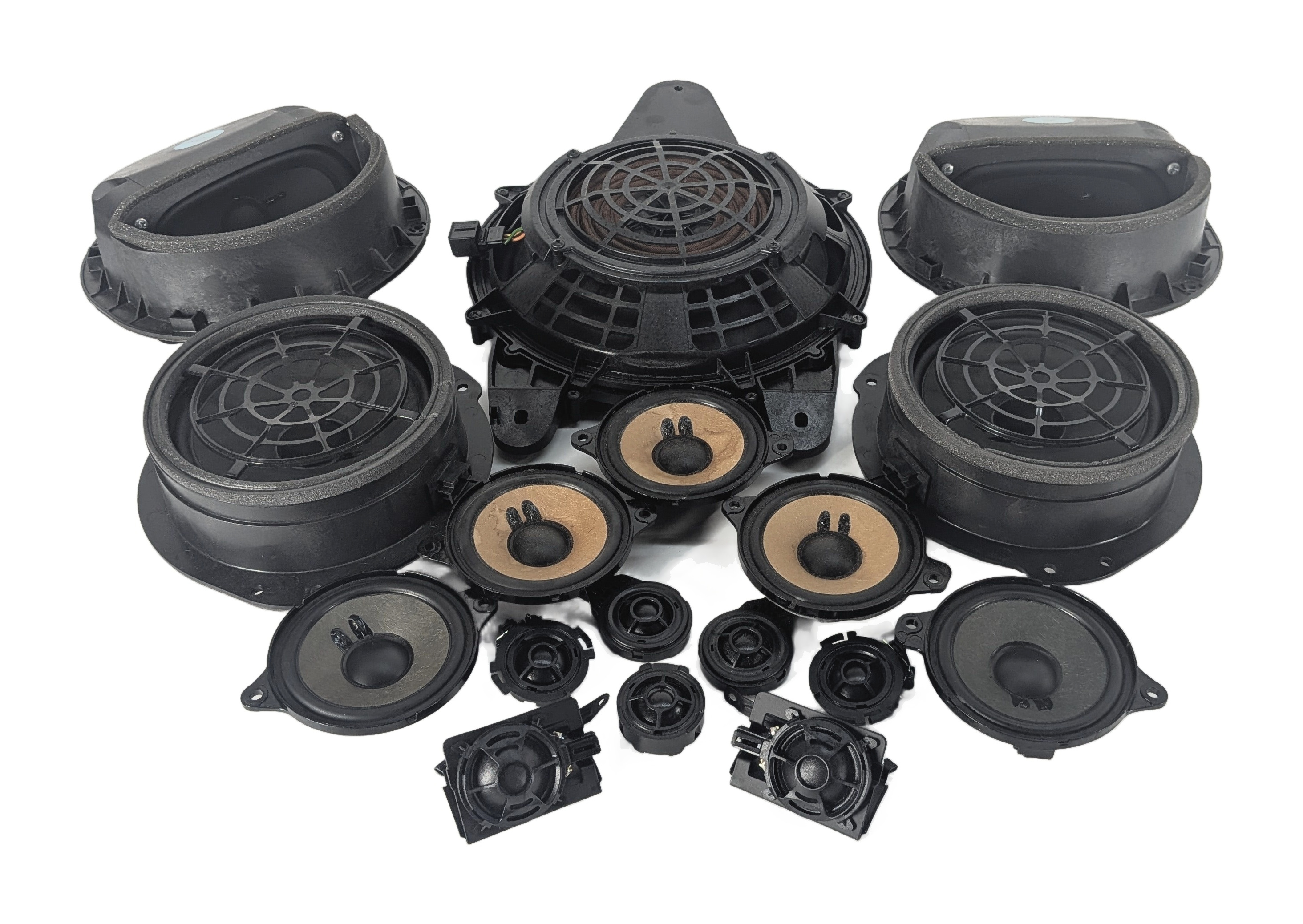 2018 AUDI A4 B9 8W BANG & OLUFSEN AUDIO SOUND DOOR DASH SUBWOOFER SPEAKER SET/17 — exact item pictured