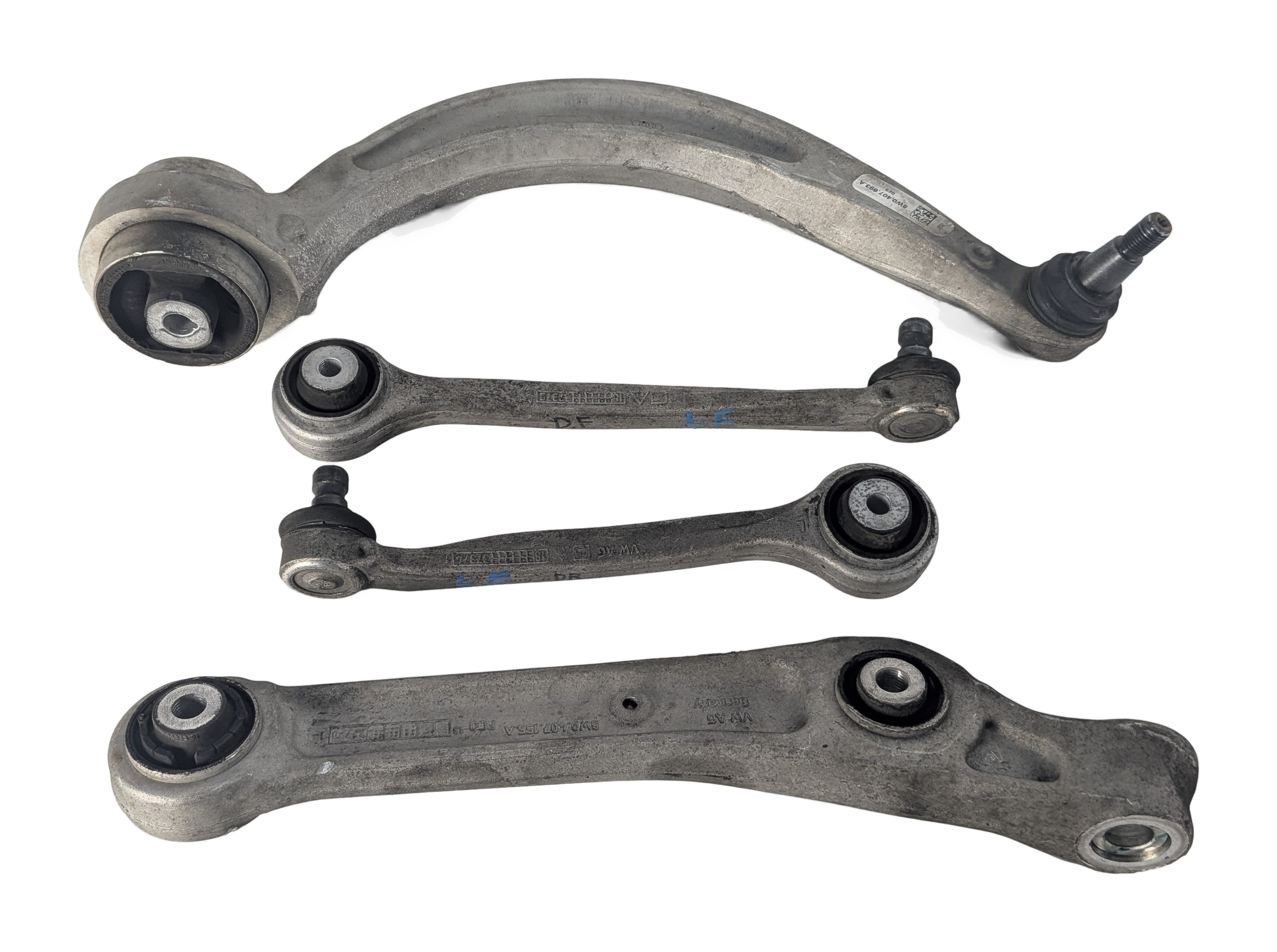 2017-2019 AUDI A4 ALLROAD (B9 8W) FRONT LEFT DRIVER CONTROL ARM SET/4 — exact item pictured
