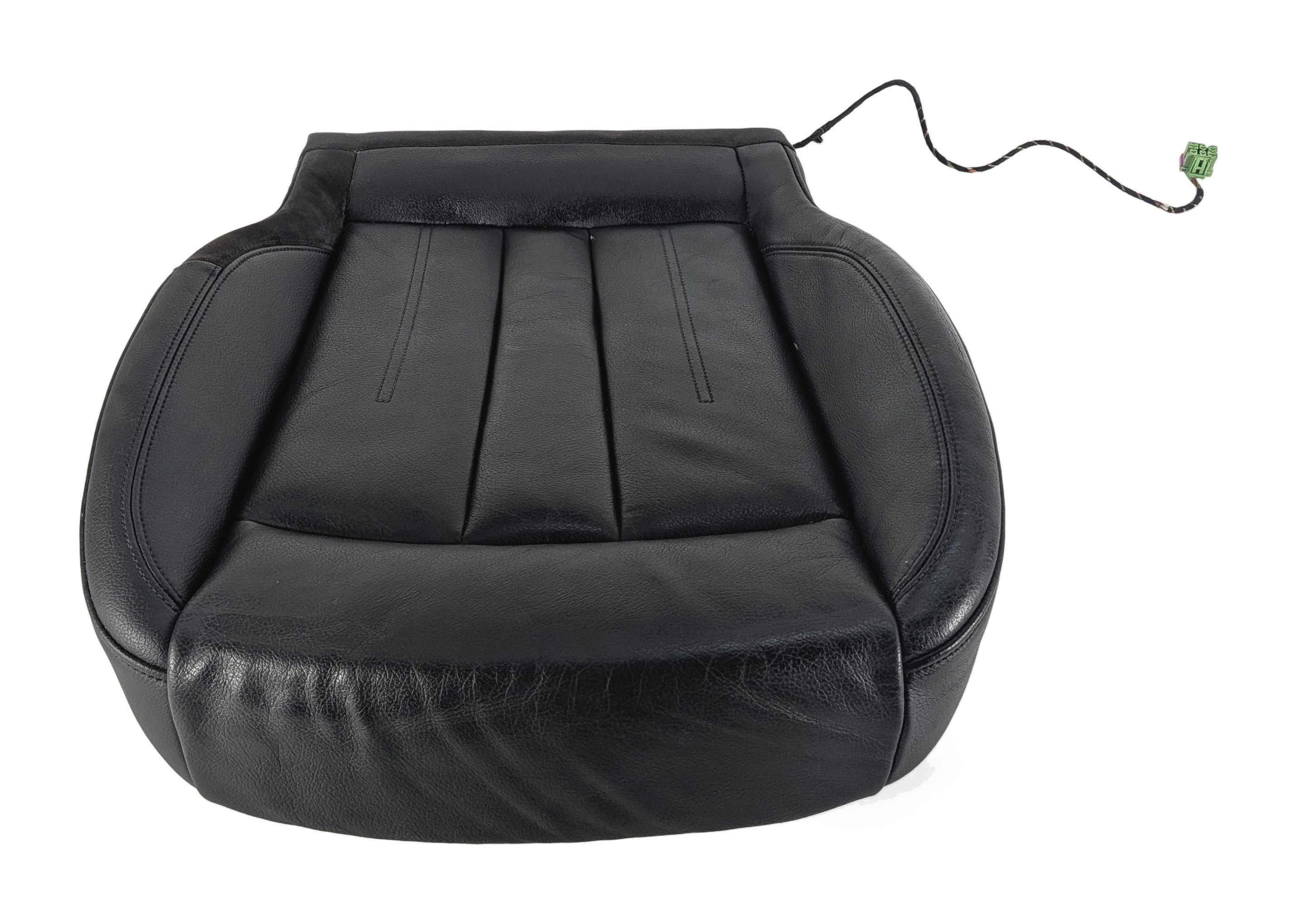18 AUDI A4 B9 8W FRONT LEFT DRIVER HEATED LEATHER SEAT BOTTOM CUSHION (Black) — exact item pictured