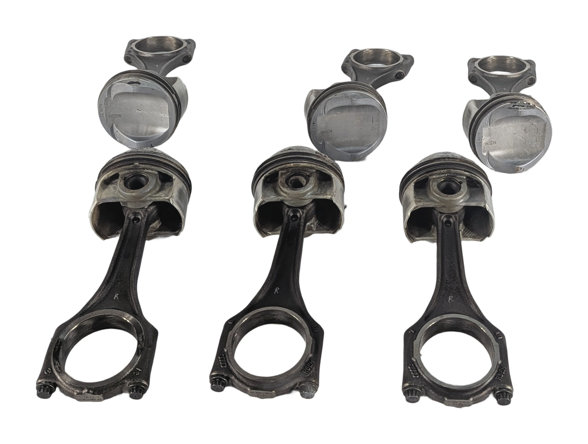 09-17 AUDI A6 A7 A8 Q5 Q7 S4 S6 Q5 TOUAREG 3.0L SUPERCHARGED ENGINE PISTON SET 6 — exact item pictured