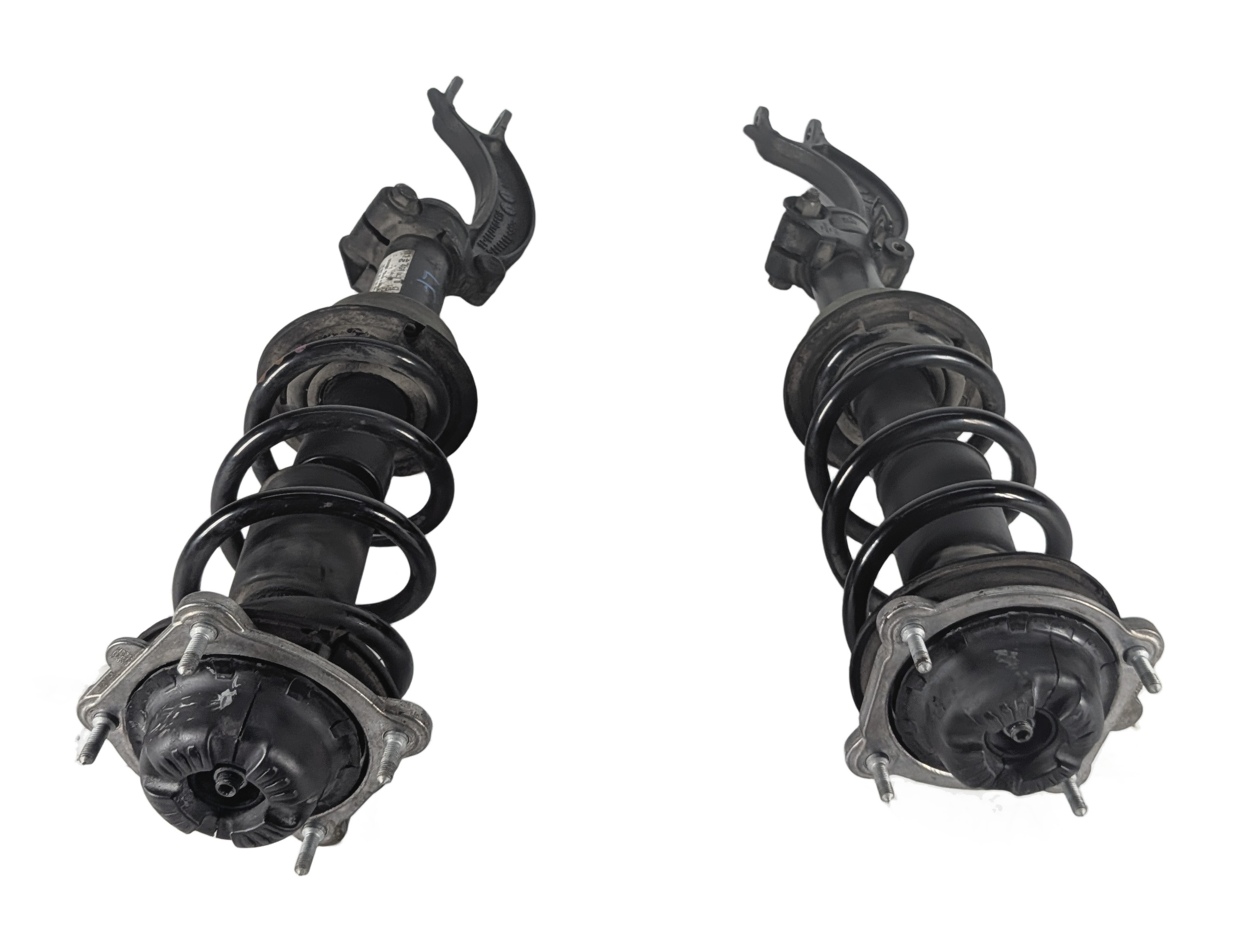 12-18 AUDI A6 A7 (4G) FRONT LEFT & RIGHT SPORT SUSPENSION SHOCK STRUT SET/2  — exact item pictured