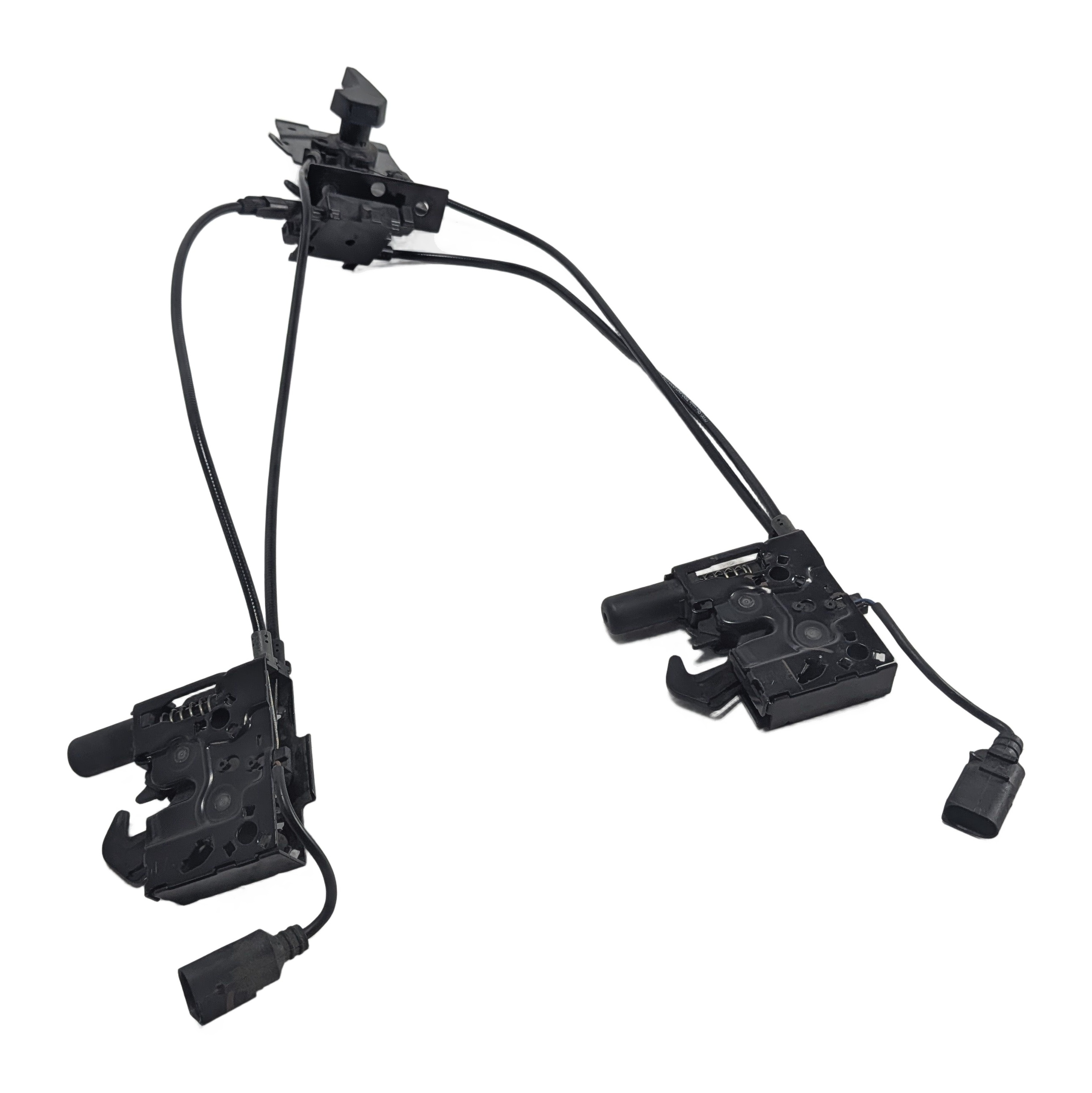 2017 AUDI Q7 (4M) FRONT HOOD LID LOCK LATCH LEFT/RIGHT SET/2 w/RELEASE CABLES — exact item pictured