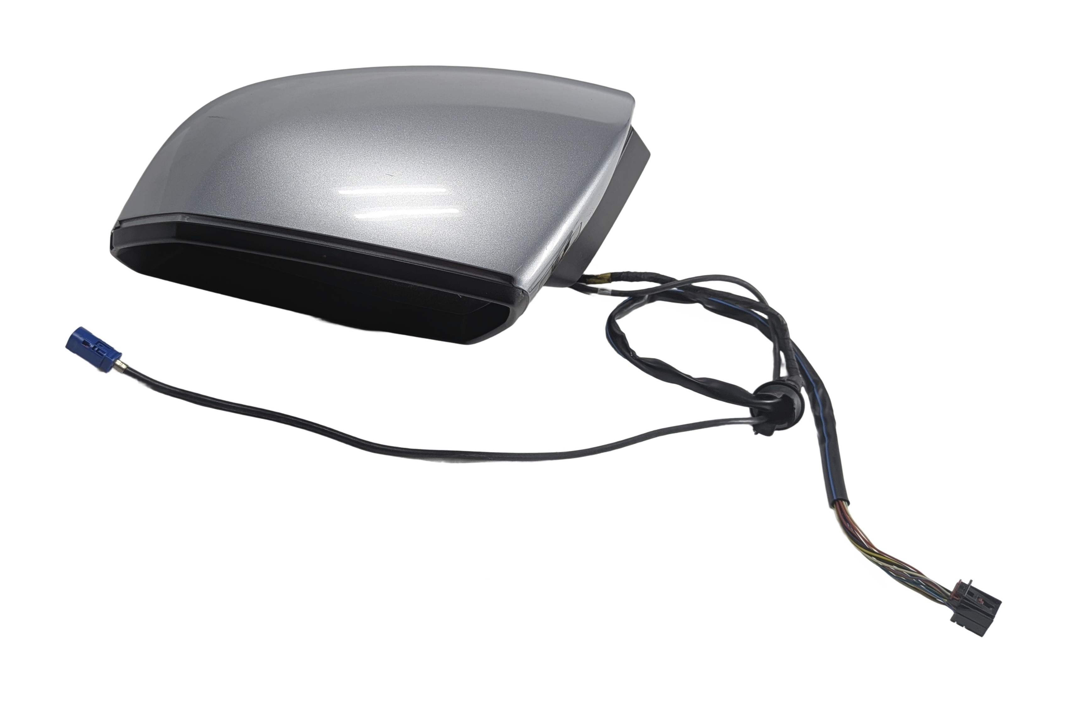 17-19 AUDI Q7 4M LEFT PFOLD BLIND SPOT MEMORY CAMERA HEATED DOOR MIRROR (Silver) — exact item pictured