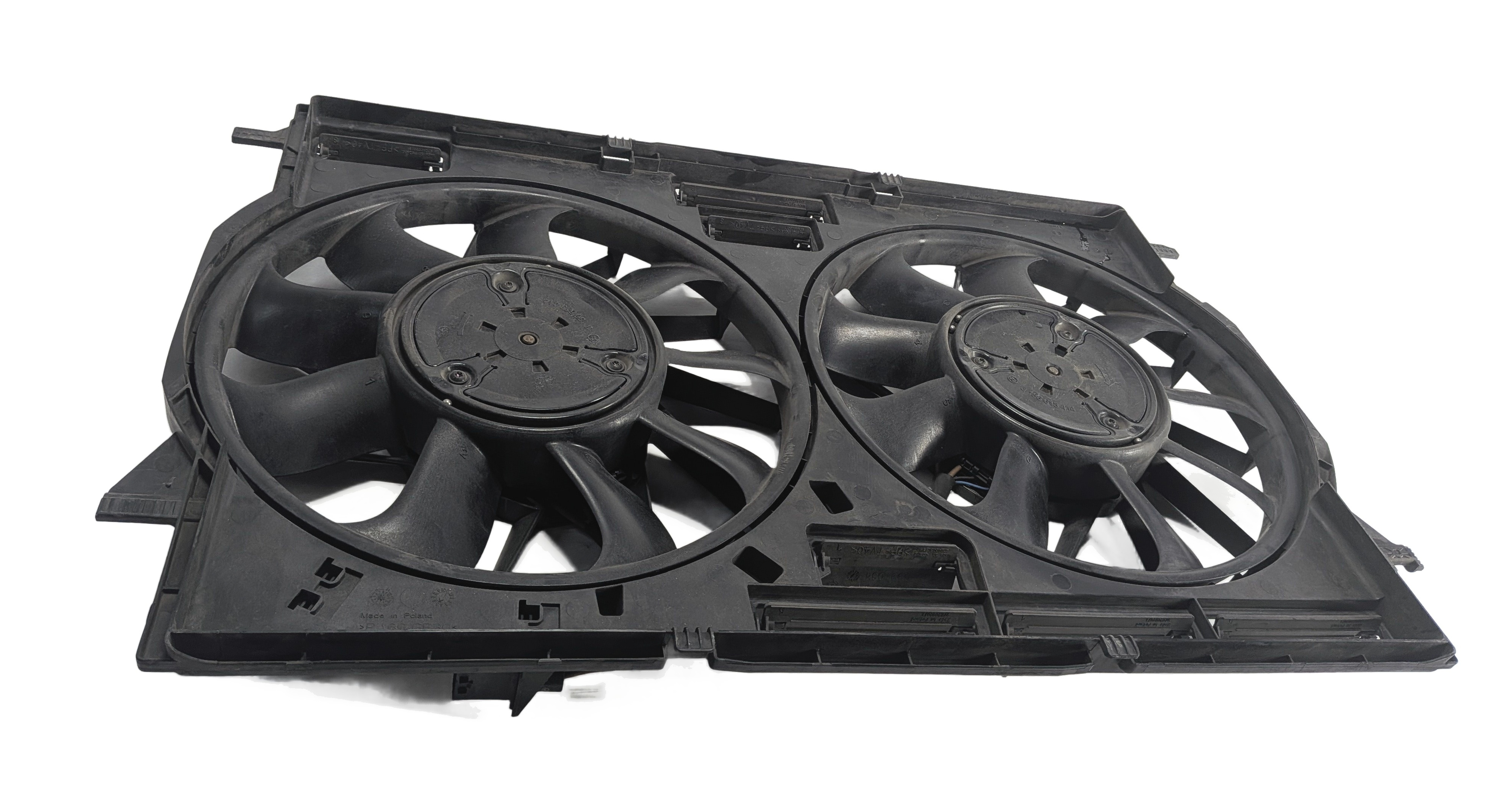 17-20 AUDI Q7 (4M) 3.0L SUPER RADIATOR COOLING FAN BLADE MOTOR SHROUD ASSEMBLY — exact item pictured