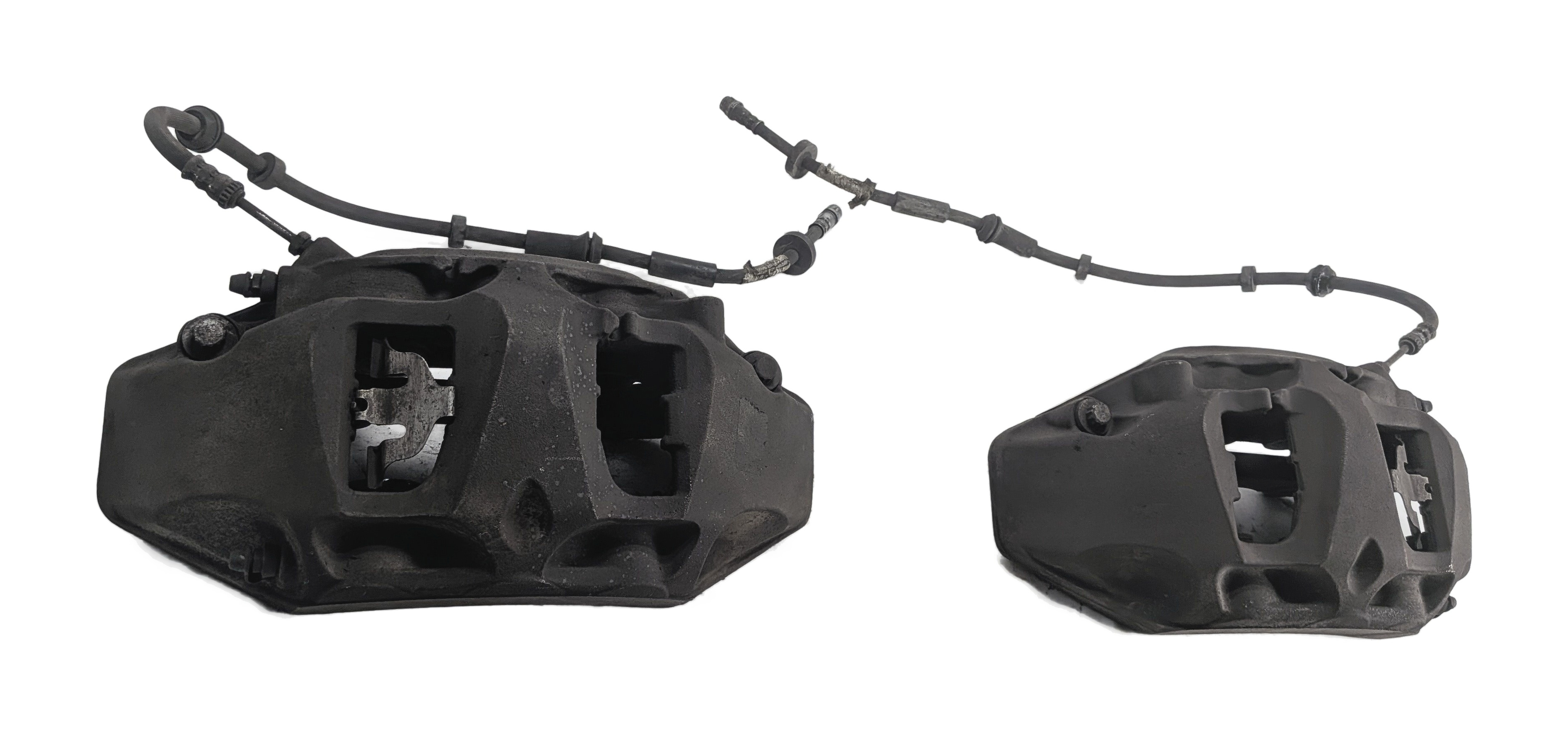 17-20 AUDI Q7 Q8 (4M) FRONT LEFT DRIVER & RIGHT PASSENGER BRAKE CALIPER SET/2 — exact item pictured