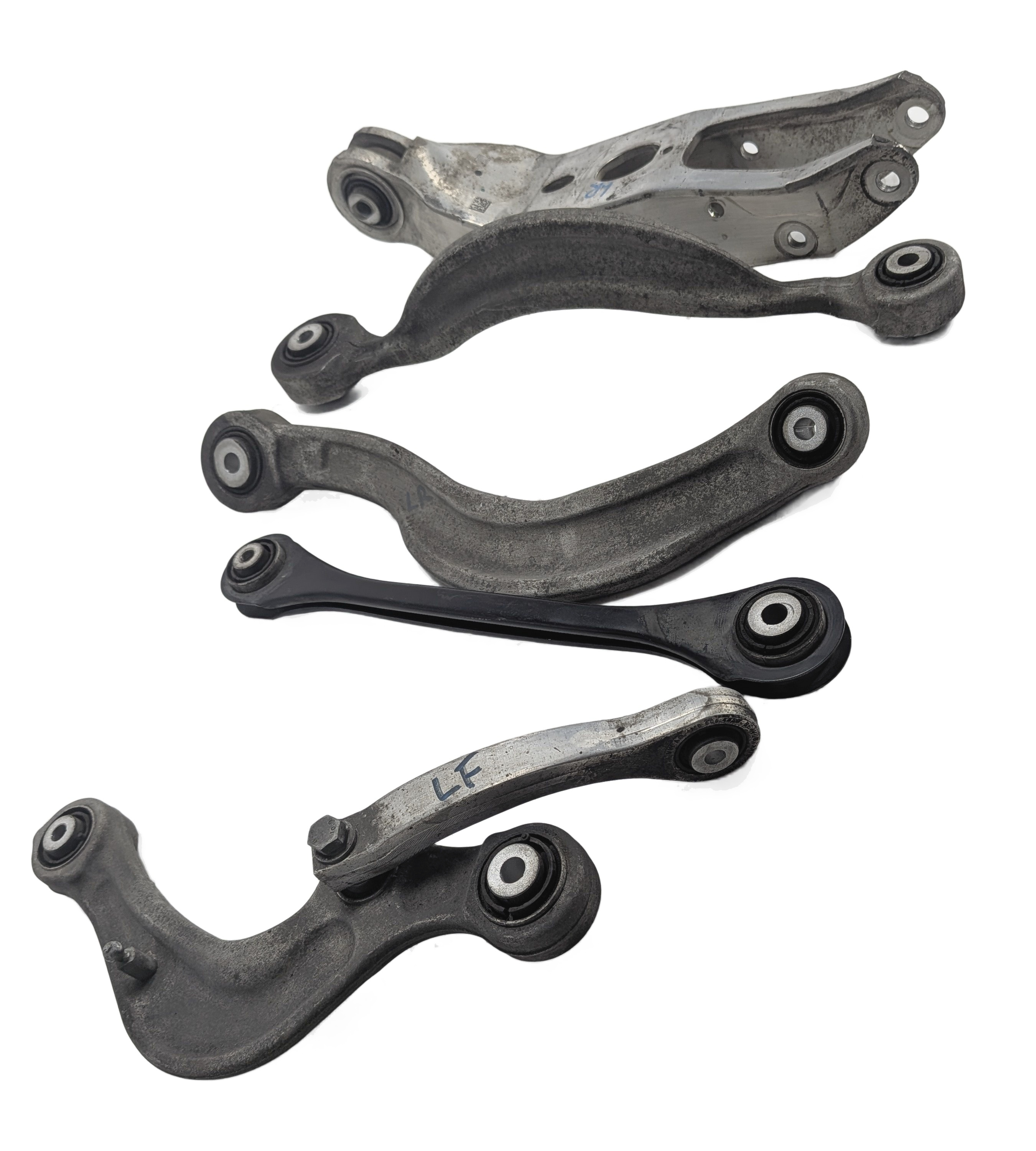 2017-2022 AUDI Q7 4M REAR LEFT UPPER & LOWER SUSPENSION CONTROL ARM LINK SET/5 — exact item pictured