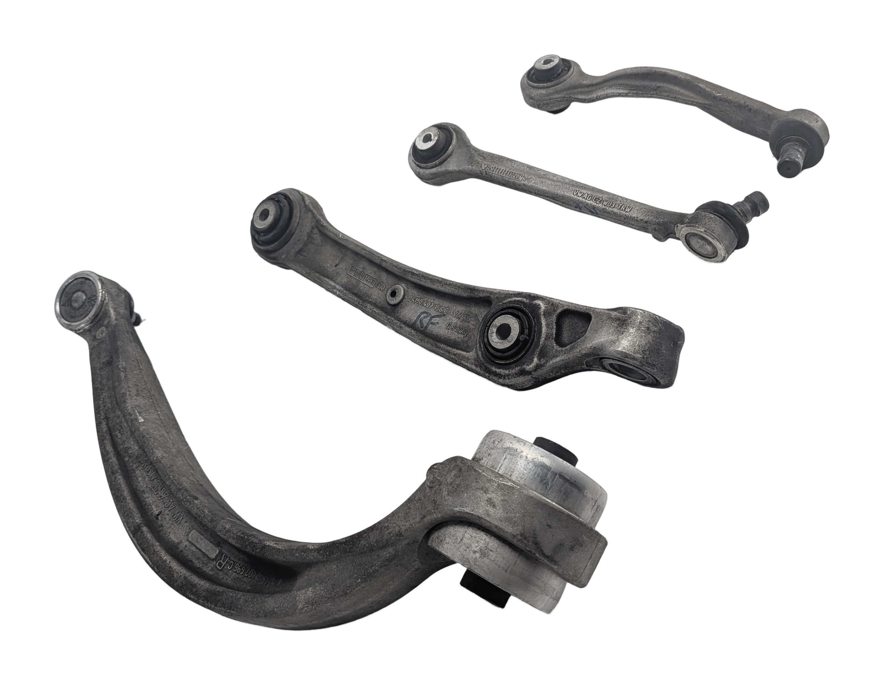 2017-2022 AUDI Q7 (4M) FRONT RIGHT PASSENGER UPPER & LOWER CONTROL ARM SET-4 — exact item pictured