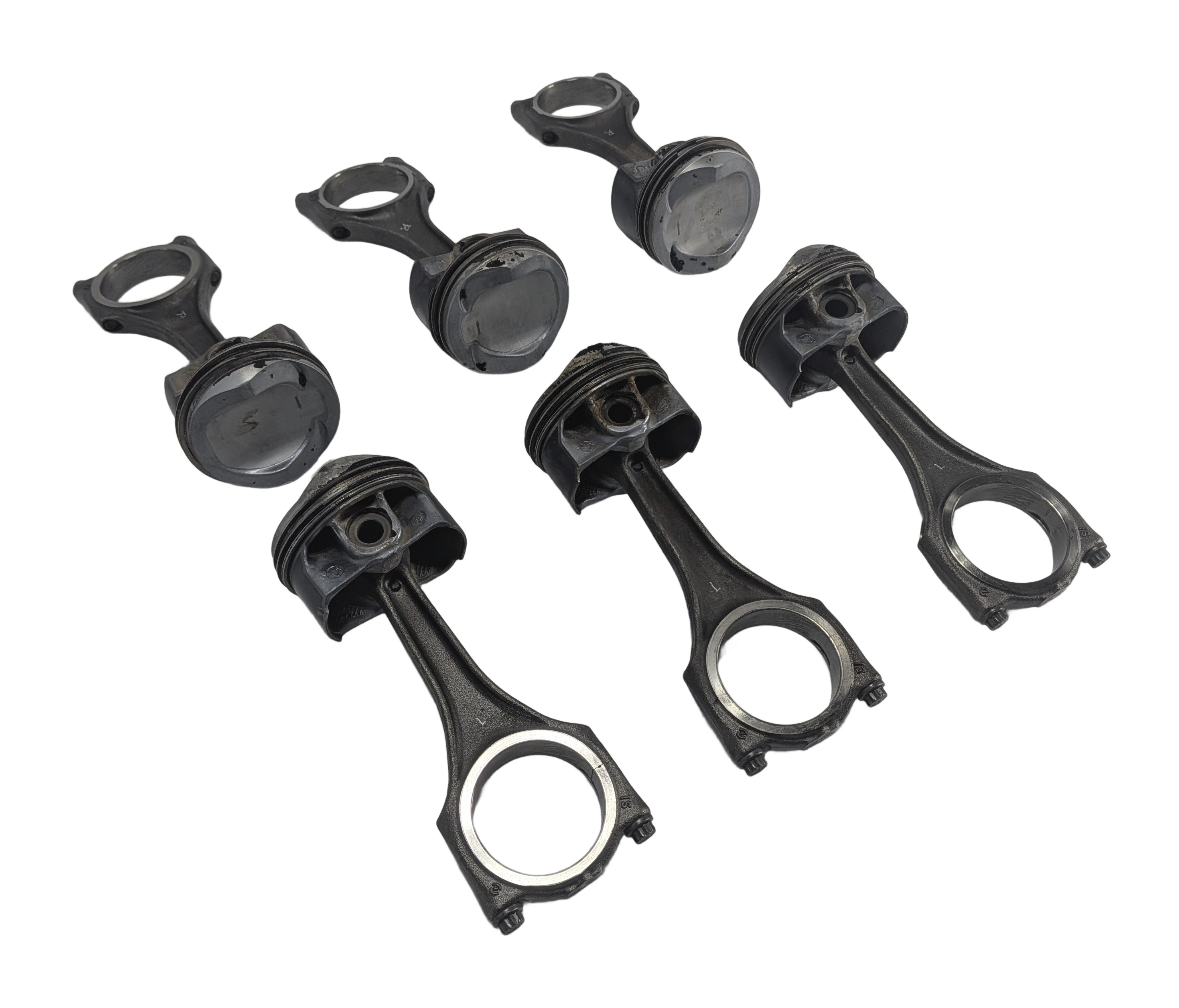 15-19 AUDI A6 A7 A8 Q7 (C7 D4 4H 4M) 3.0L SUPER PISTON & CONNECTING ROD SET 6 — exact item pictured