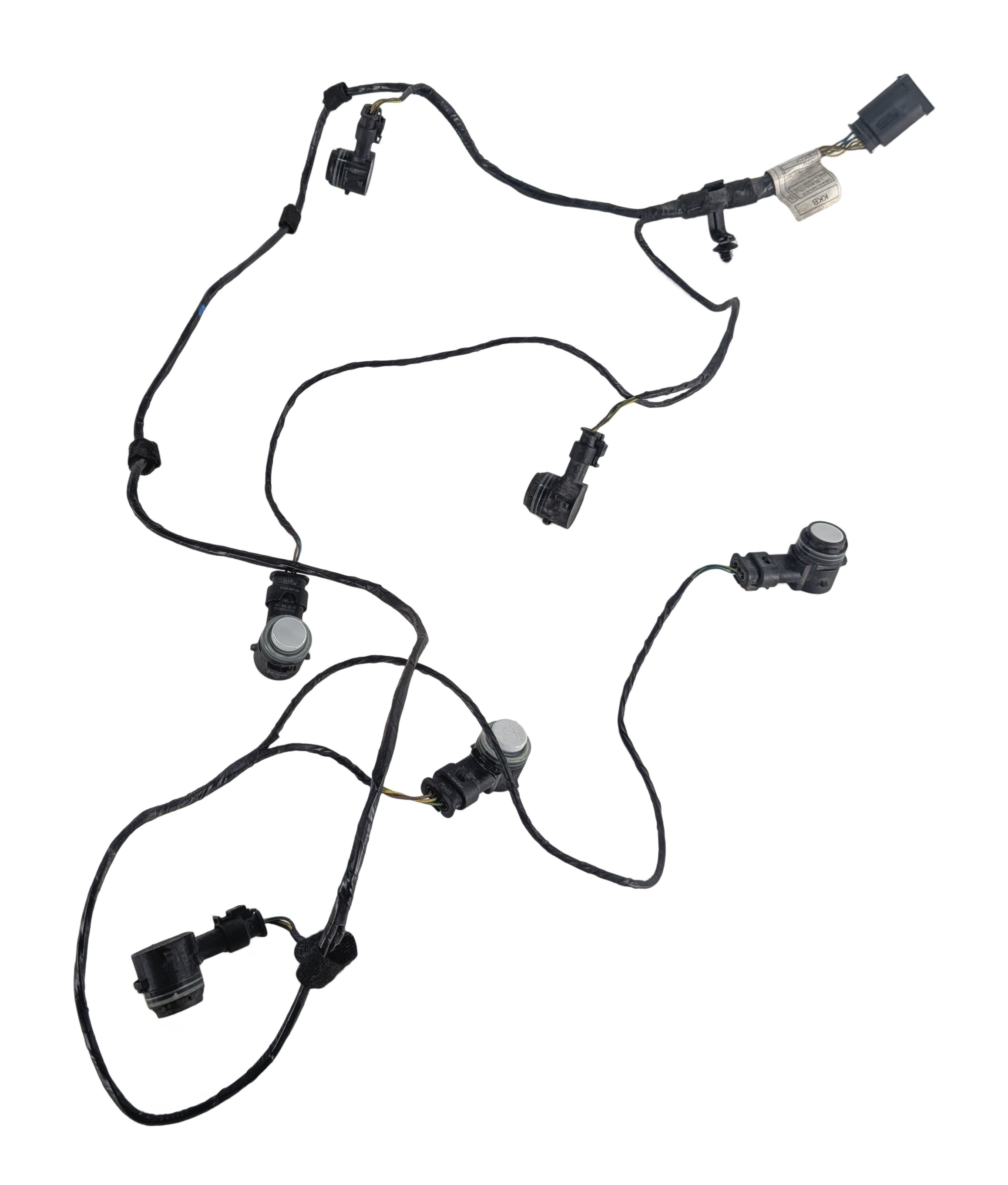 2014 BMW I3 (I01) FRONT PARK ASSIST PDC SENSORS SET/6 w/HARNESS (Capparis) — exact item pictured