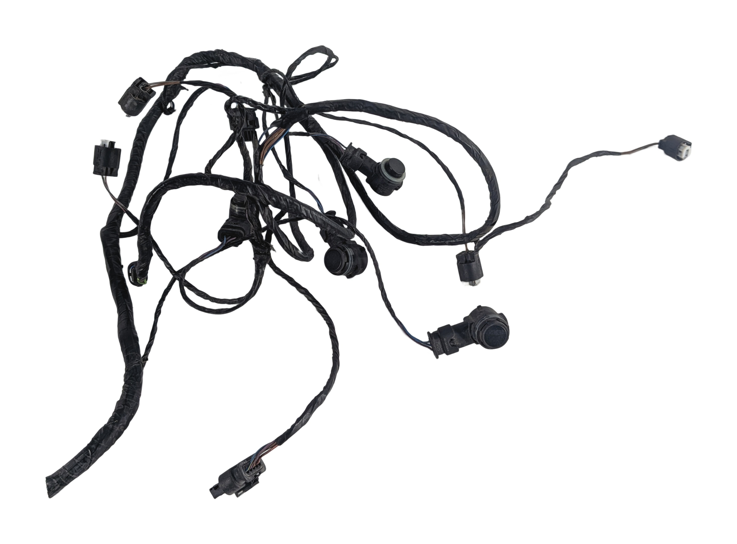 2014 BMW I3 (I01) REAR PARK ASSIST PDC SENSORS SET/4 w/WIRE HARNESS — exact item pictured