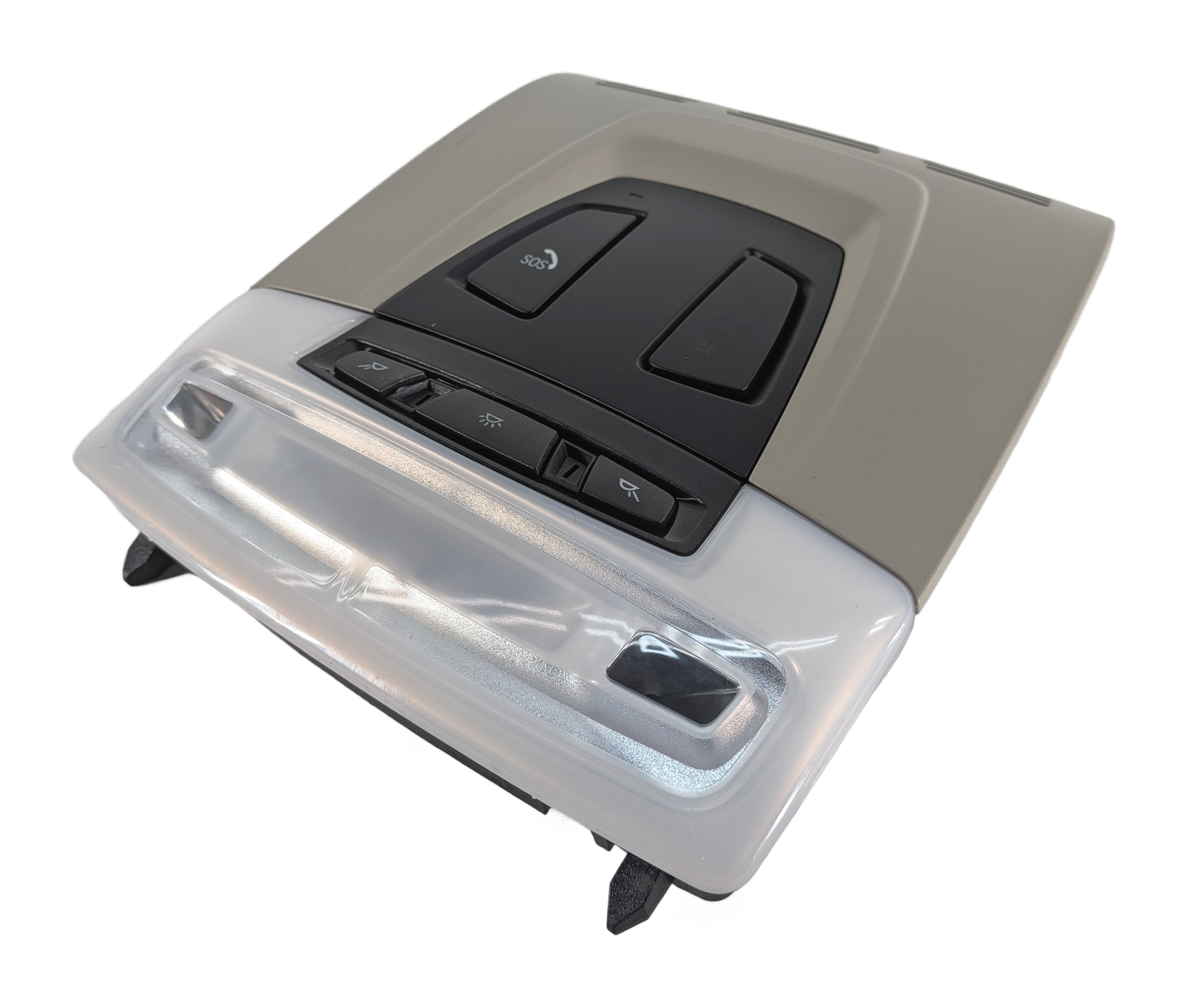 2014 BMW I3 (I01) FRONT OVERHEAD CONSOLE READING LIGHT SOS SWITCH (Gray) — exact item pictured