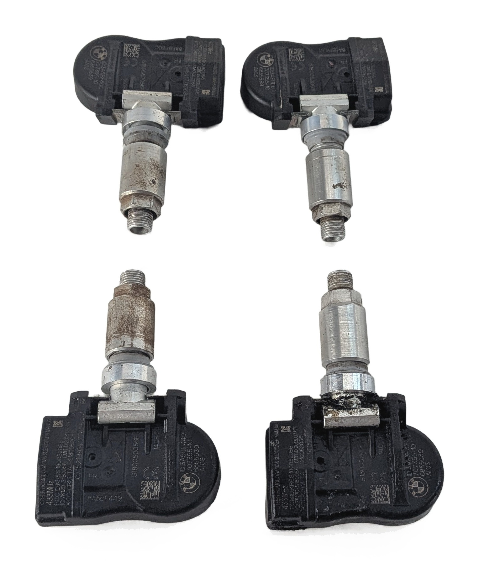2014 BMW i3 (I01) TIRE PRESSURE MONITOR TPMS SENSOR SET/4 — exact item pictured