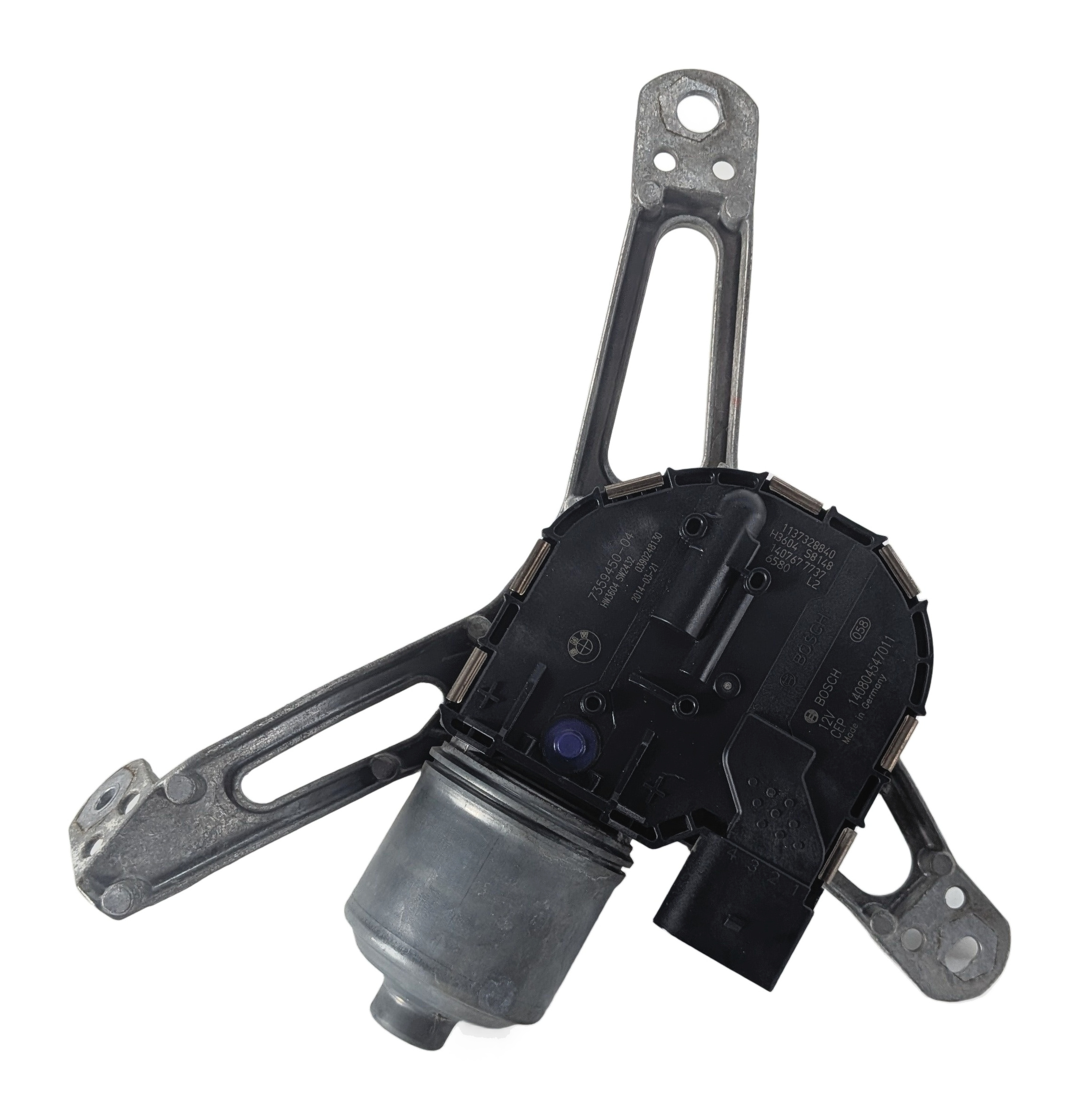2014-2020 BMW i3 (I01) FRONT RIGHT PASSENGER WINDSHIELD WIPER MOTOR — exact item pictured