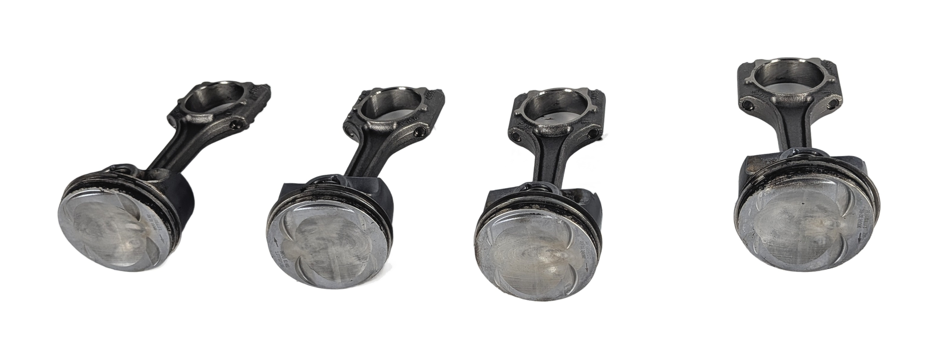 2017-2020 AUDI A3 (8V) & 2021 Q3 2.0L TURBO ENGINE PISTON & CONNECTING ROD SET 4 — exact item pictured