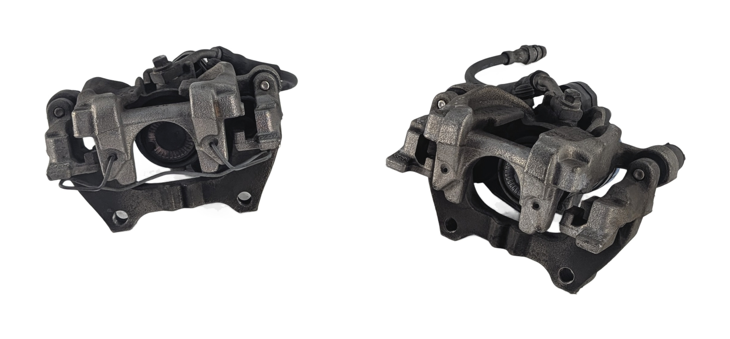 2015-2018 AUDI A3 (8V) REAR LEFT & RIGHT ABS DISC BRAKE CALIPER SET/2 w/ACTUATOR — exact item pictured