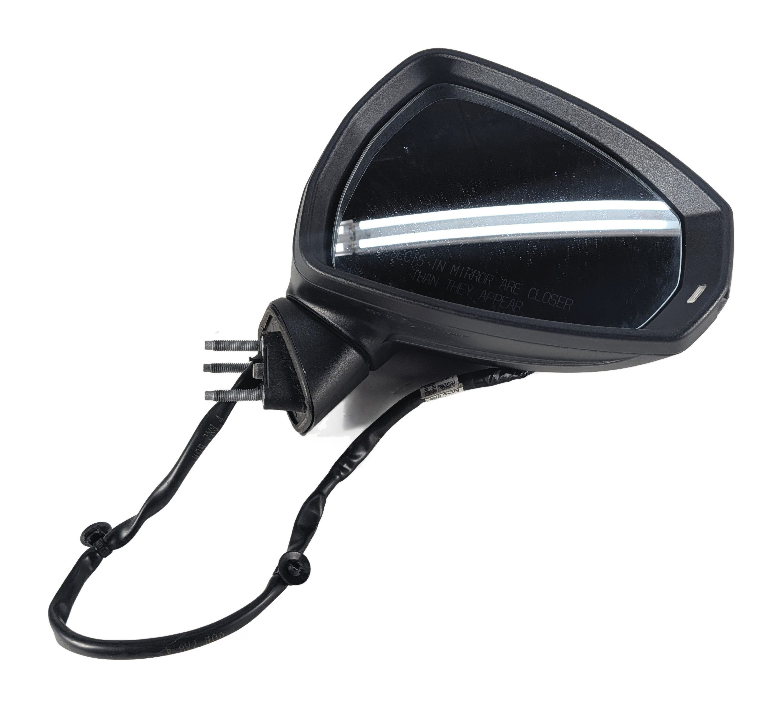 15-18 AUDI A3 S3 (8V) RIGHT PASSENGER MANUAL FOLD HEATED DOOR MIRROR (Black) — exact item pictured
