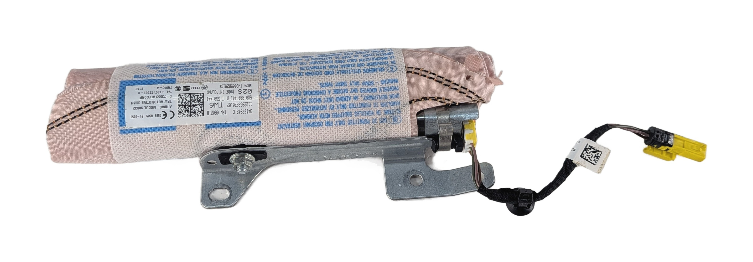 2018 AUDI A3 (8V) REAR LEFT SEAT SIDE SRS AIRBAG MODULE — exact item pictured