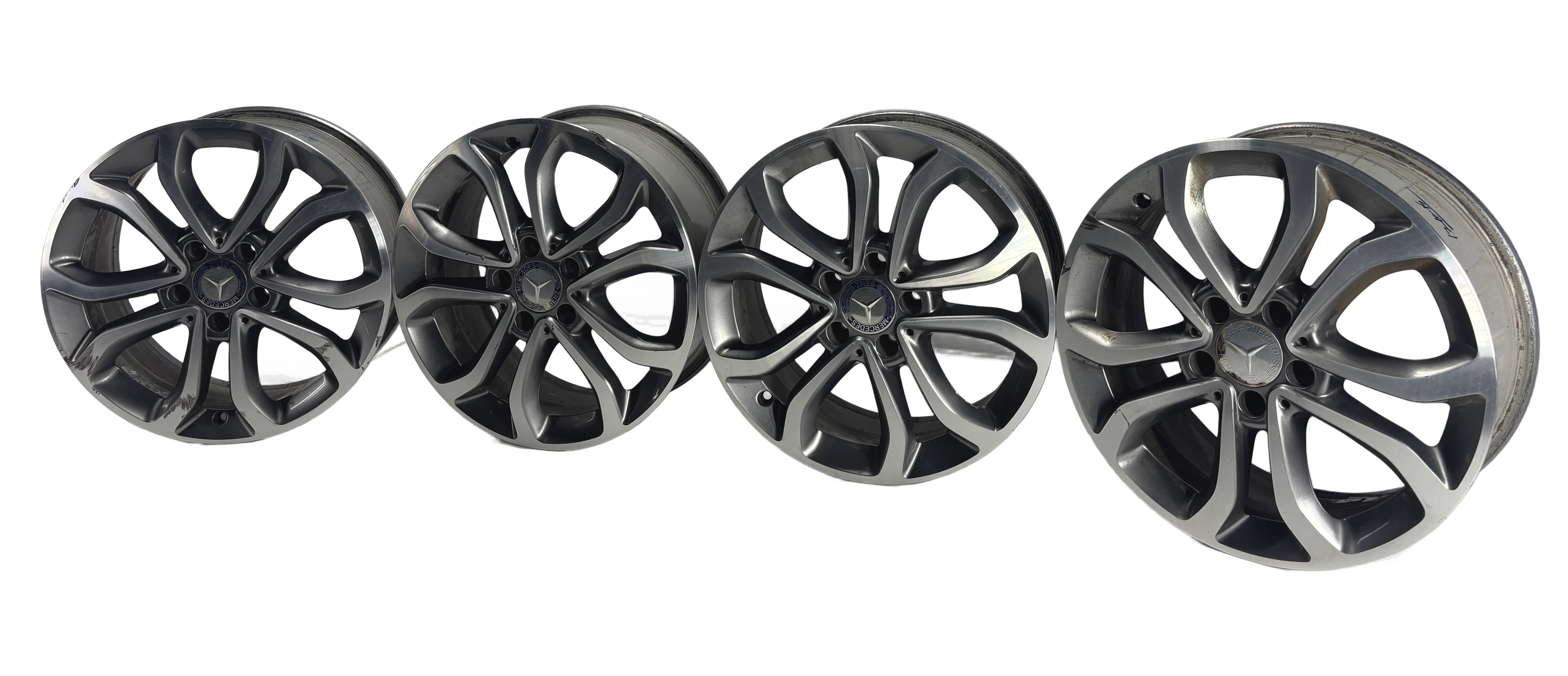 2015-2018 MERCEDES C300 C300d (W205) 17x7 INCH 10 SPOKE ALUMINUM WHEEL RIM SET/4 — exact item pictured