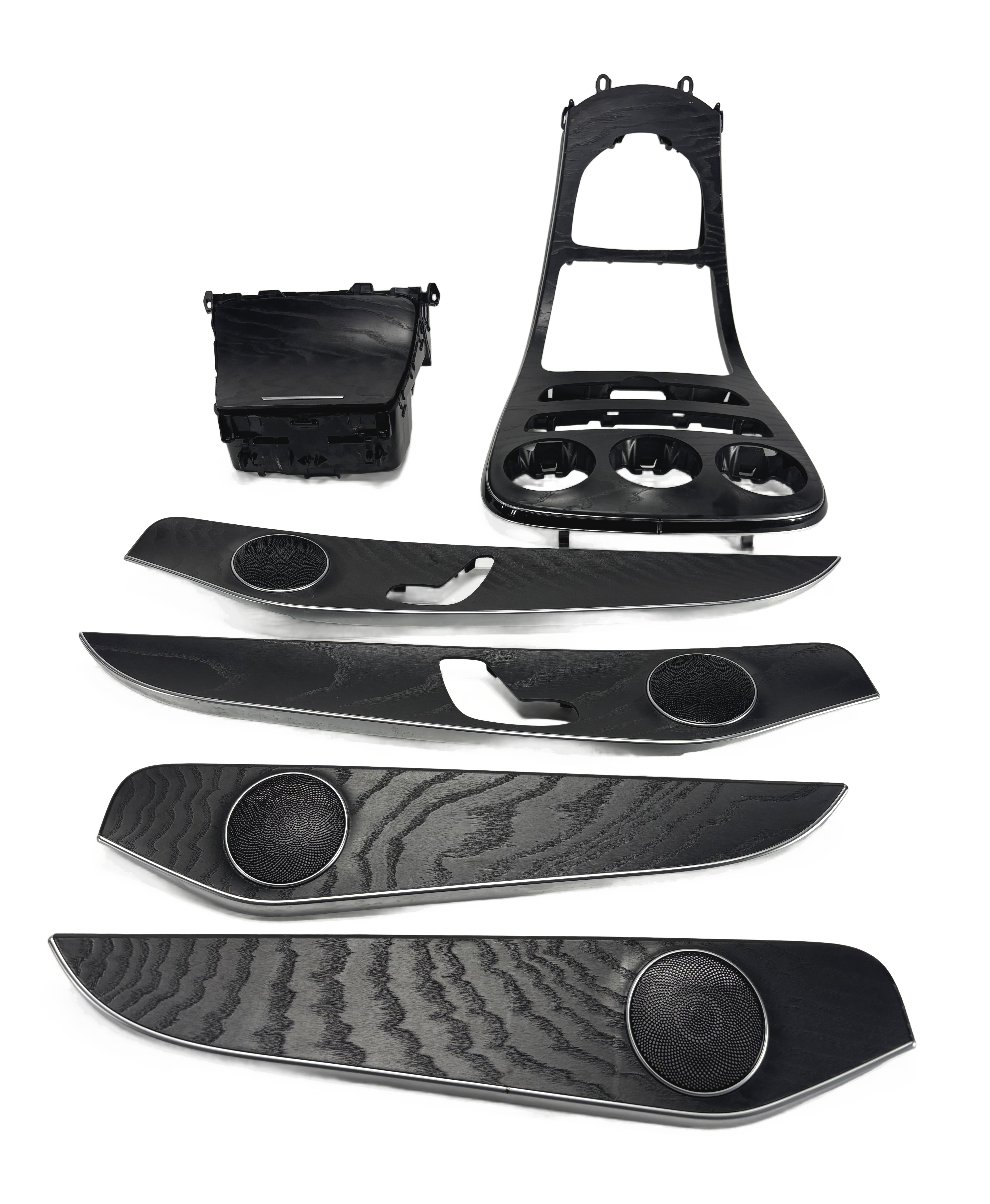 2016 MERCEDES C300 (W205) INTERIOR DOOR DASH CENTER CONSOLE TRIM SET/6 (Ash) — exact item pictured