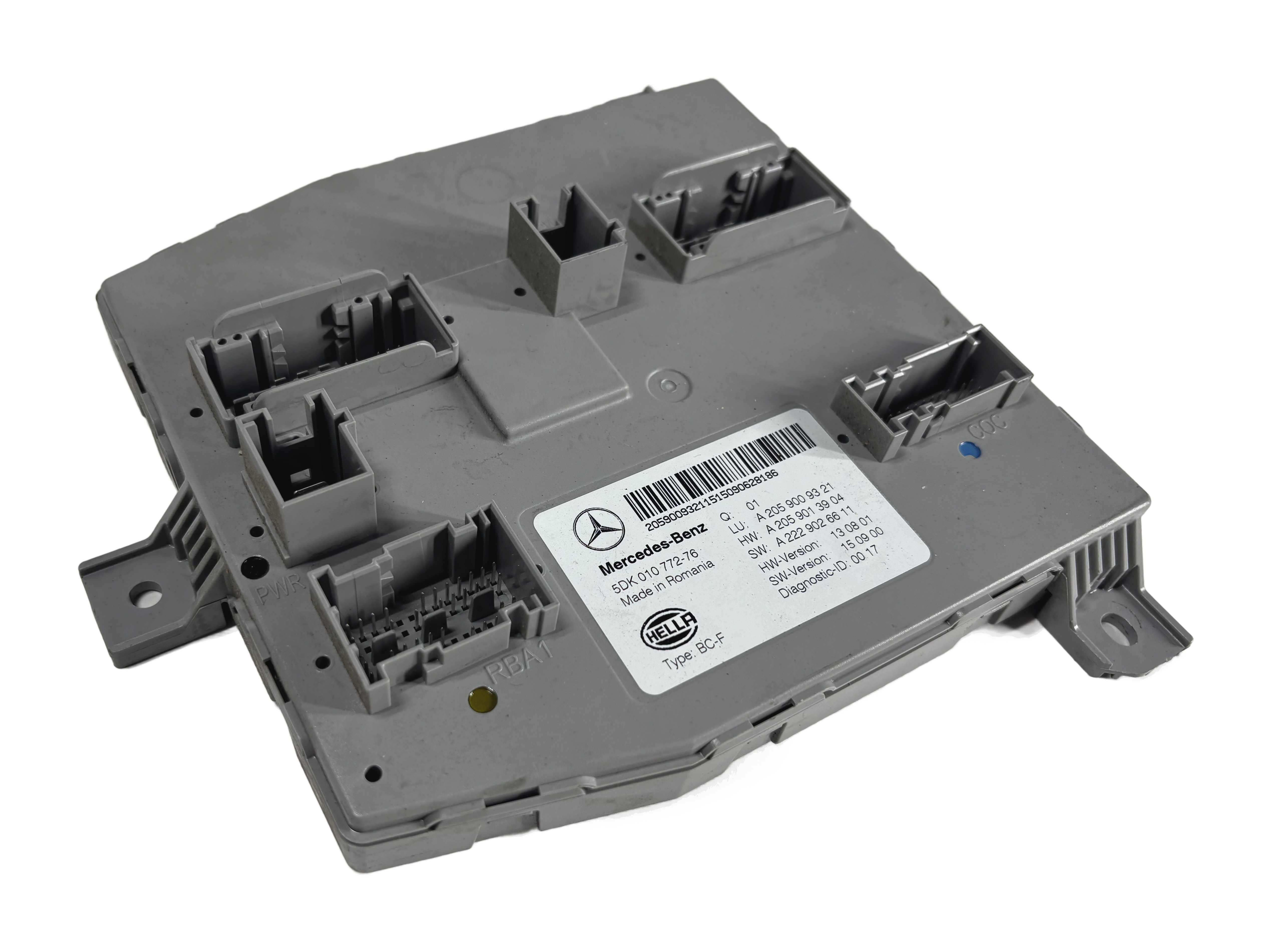 16 MERCEDES C300 GLC300 C63 AMG (W205 X253) FRONT SAM FUSE RELAY CONTROL MODULE — exact item pictured