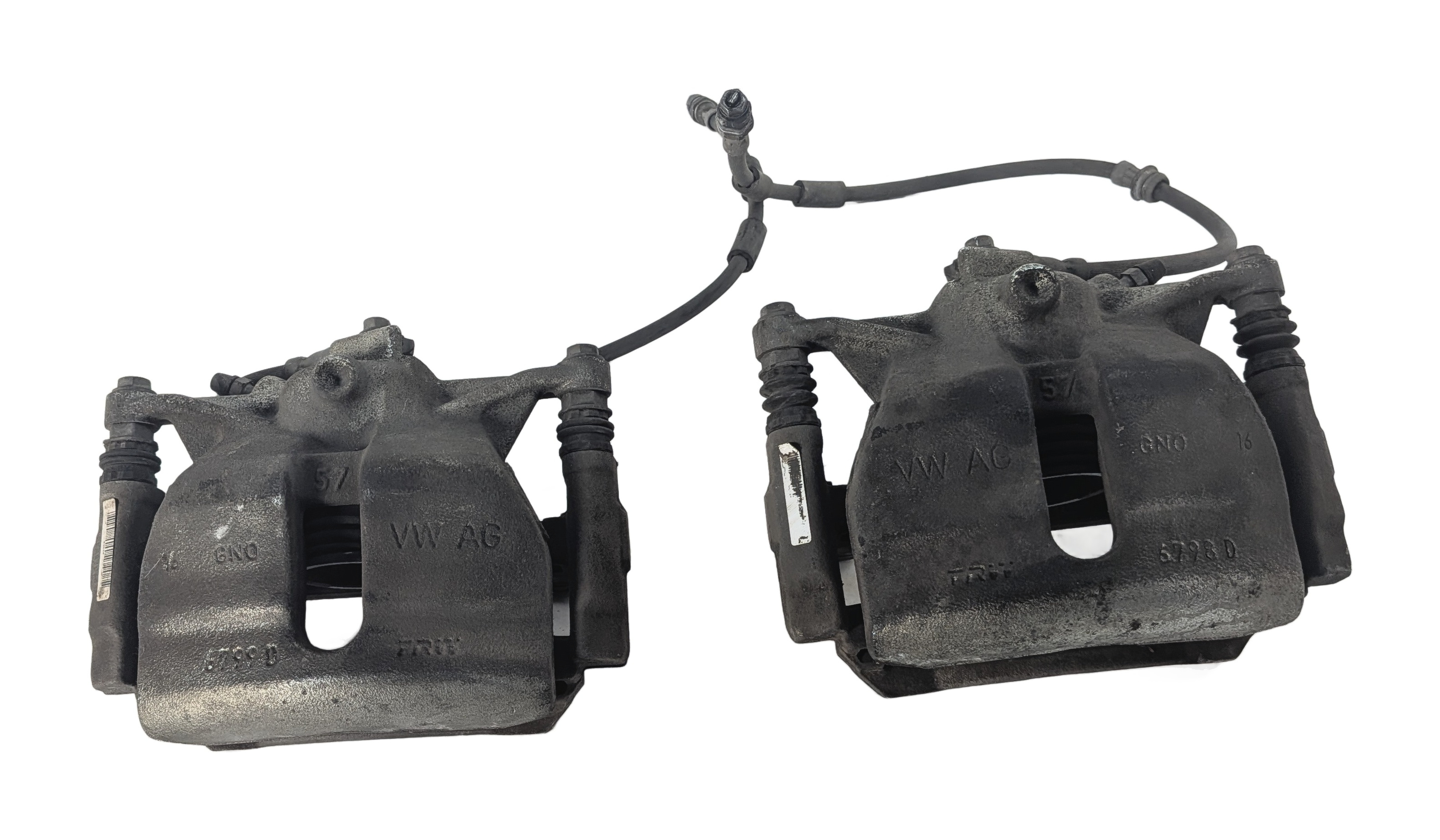 2015-2017 VW GOLF / AUDI A3 TT (8V MK3) 1.8T 2.0T FRONT DISC BRAKE CALIPER SET — exact item pictured