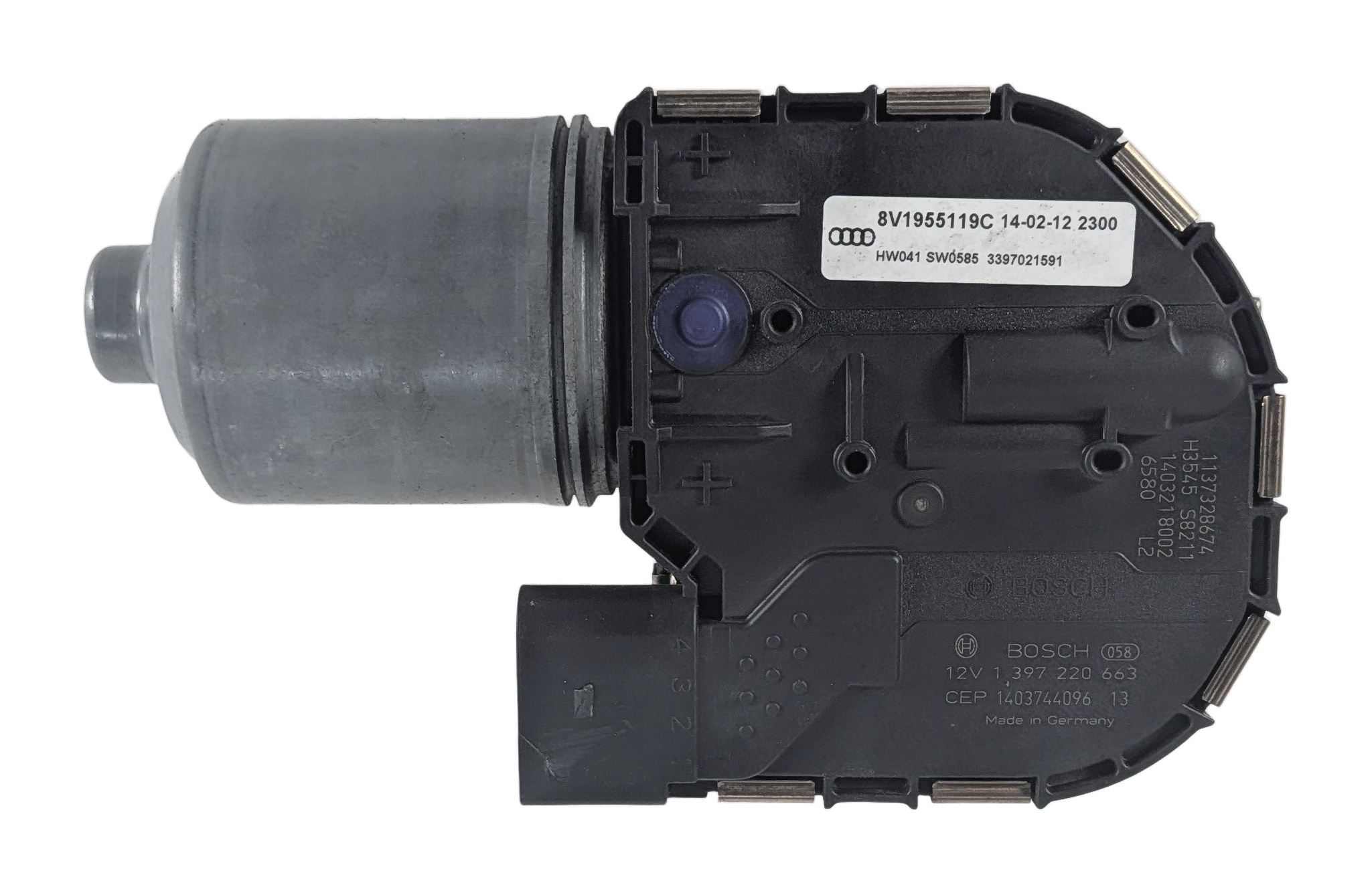 15-18 AUDI A3 S3 RS3 (8V) FRONT WINDSHIELD WIPER MOTOR — exact item pictured