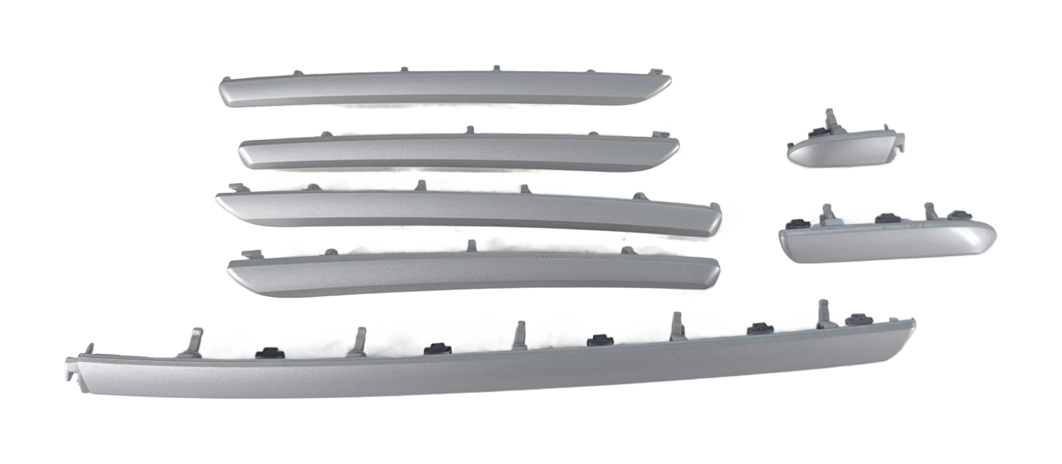 15 AUDI A3 8V INTERIOR DASH DOOR DECOR TRIM MOLDING PANEL SET (Micrometallic) — exact item pictured