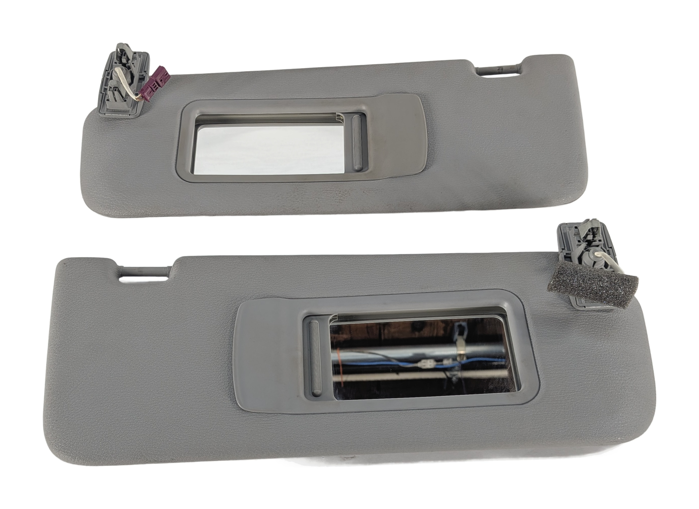 2011-2018 BMW X3 X4 (F25 F26) FRONT LEFT & RIGHT SUNVISOR SHADE SET (Gray) — exact item pictured