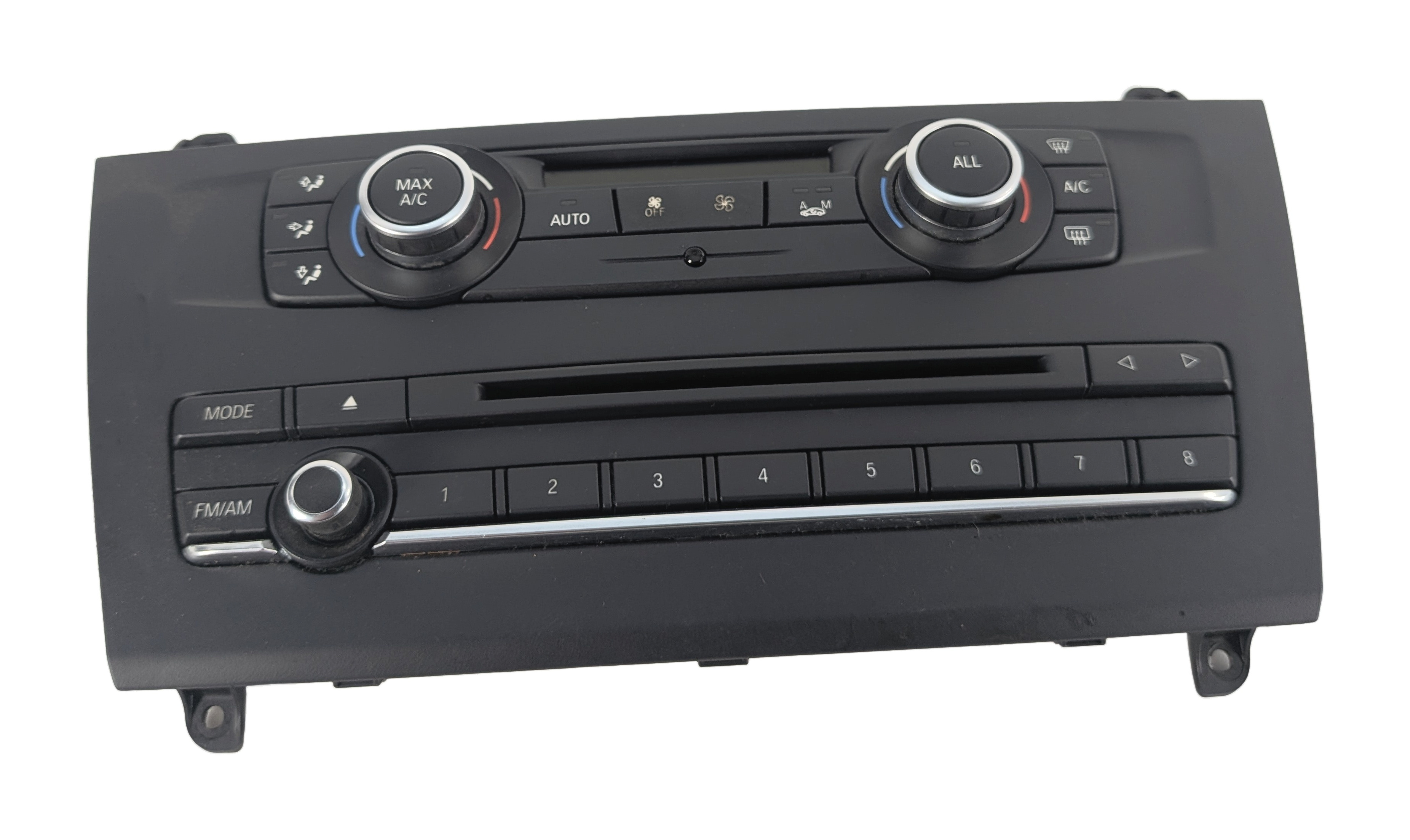 2011-2014 BMW X3 F25 HEATER AC CLIMATE RADIO CONTROL PANEL w/o HEATED SEATS — exact item pictured