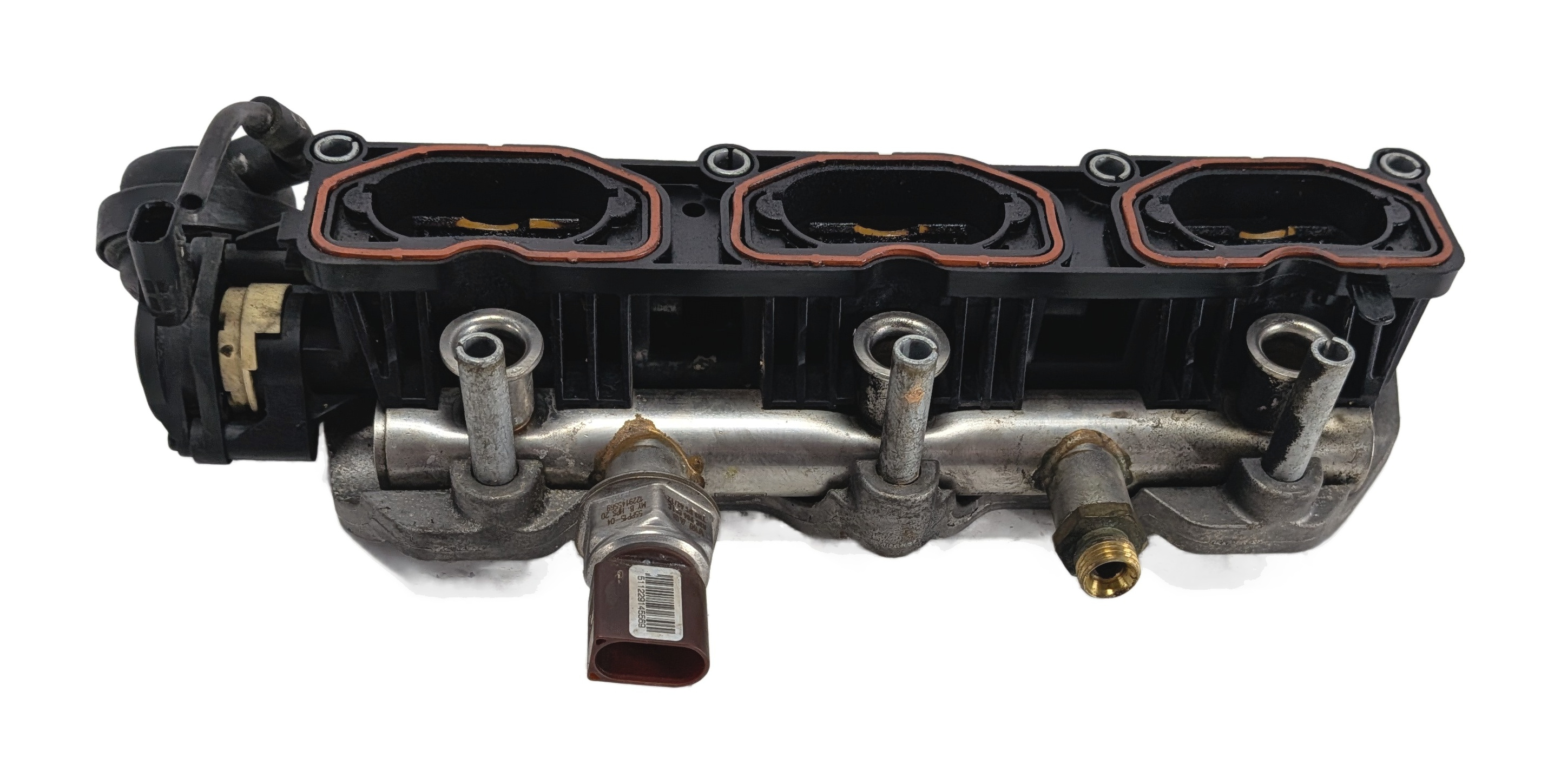 12-17 AUDI A6 A7 Q5 S5 SQ5 3.0L SC LEFT INTAKE MANIFOLD DIFFUSER w/ FUEL RAIL — exact item pictured