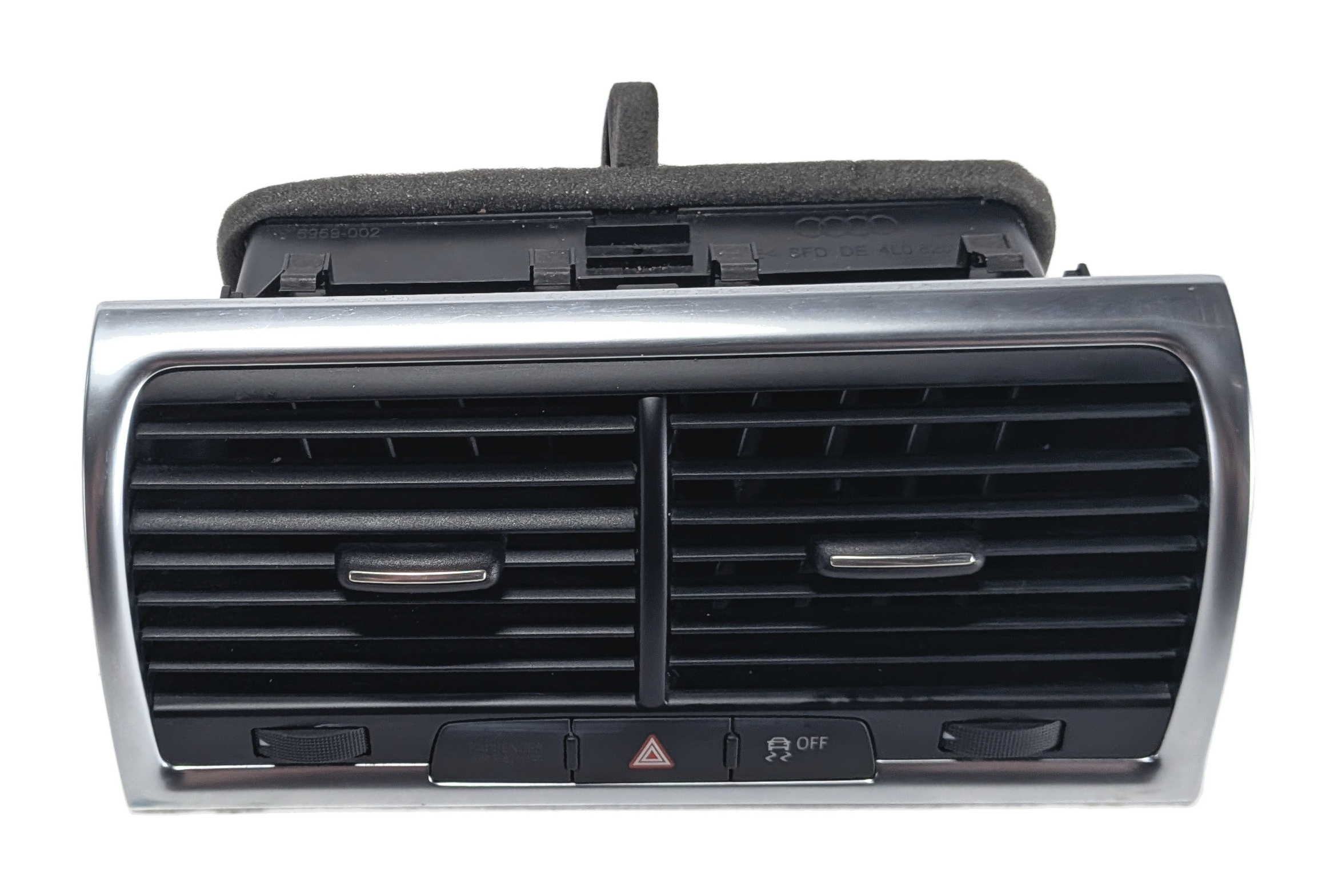 2013 AUDI Q7 (4L) FRONT CENTER DASH HEAT AIR AC VENT w/HAZARD TRACTION (Black) — exact item pictured