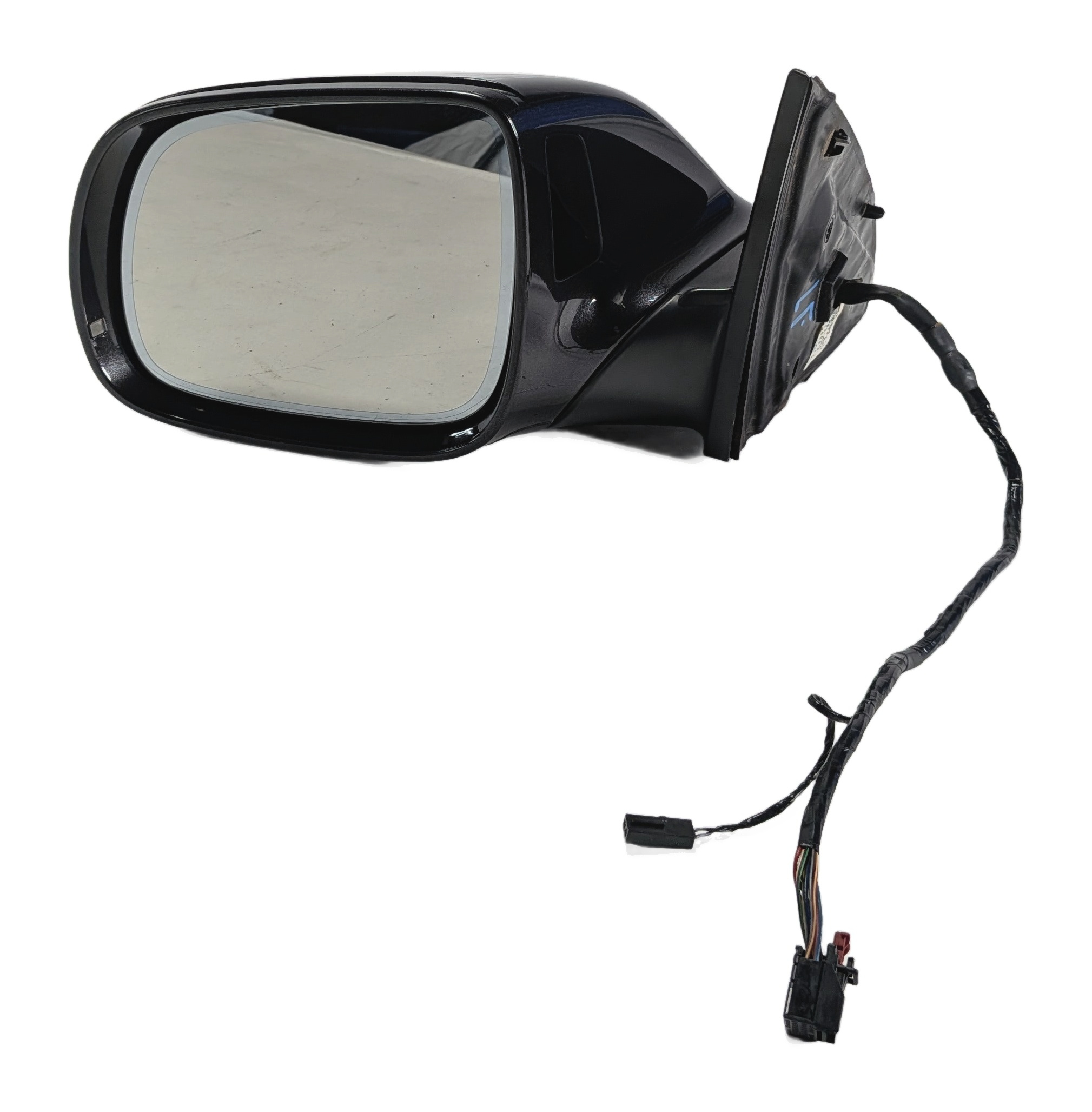 2013-2015 AUDI Q7 (4L) LEFT DRIVER P-FOLD BLIND SPOT DOOR MIRROR (Gray) — exact item pictured