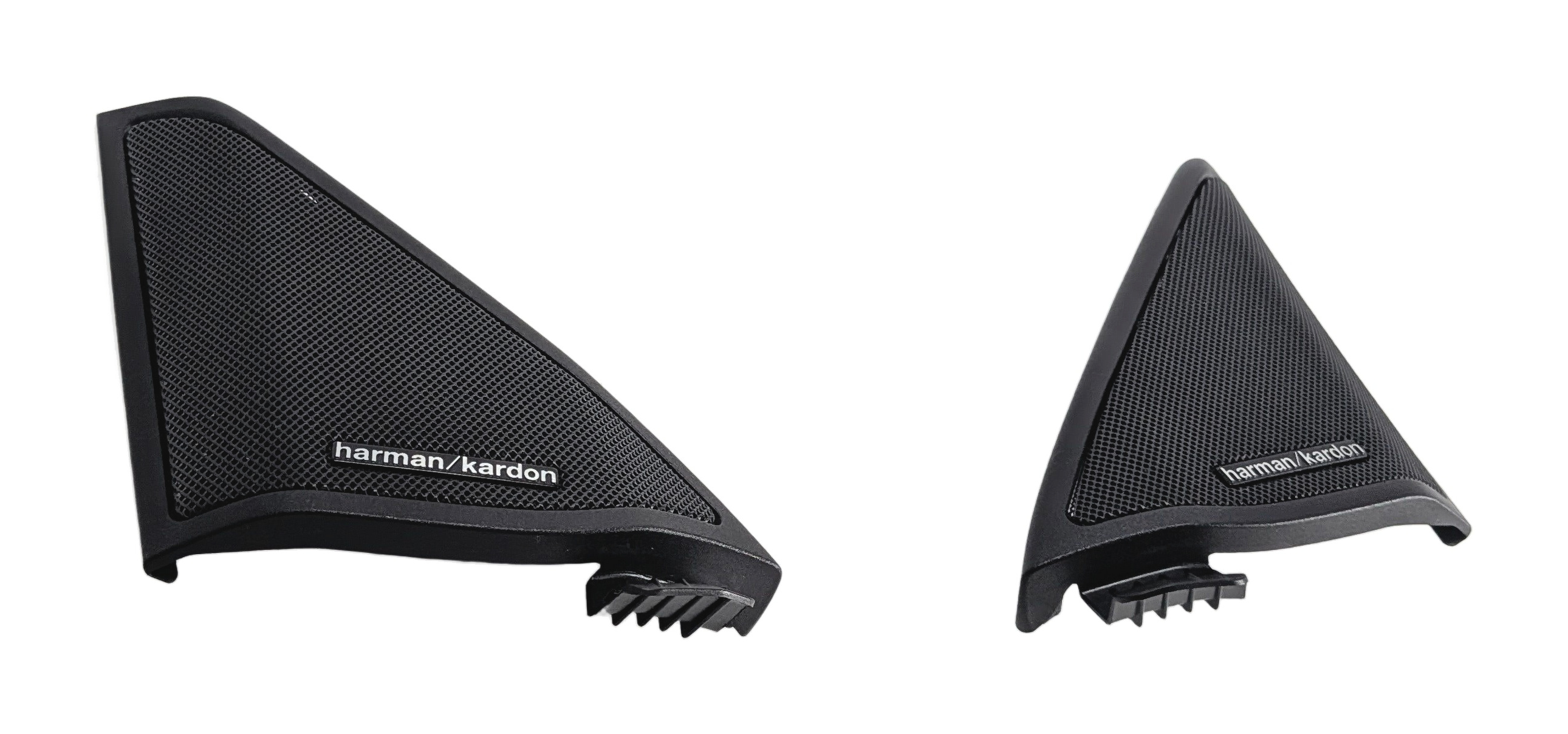 2011 MERCEDES E350 (W212) FRONT DOOR HARMAN KARDON CORNER SPEAKER TRIM SET/2 — exact item pictured