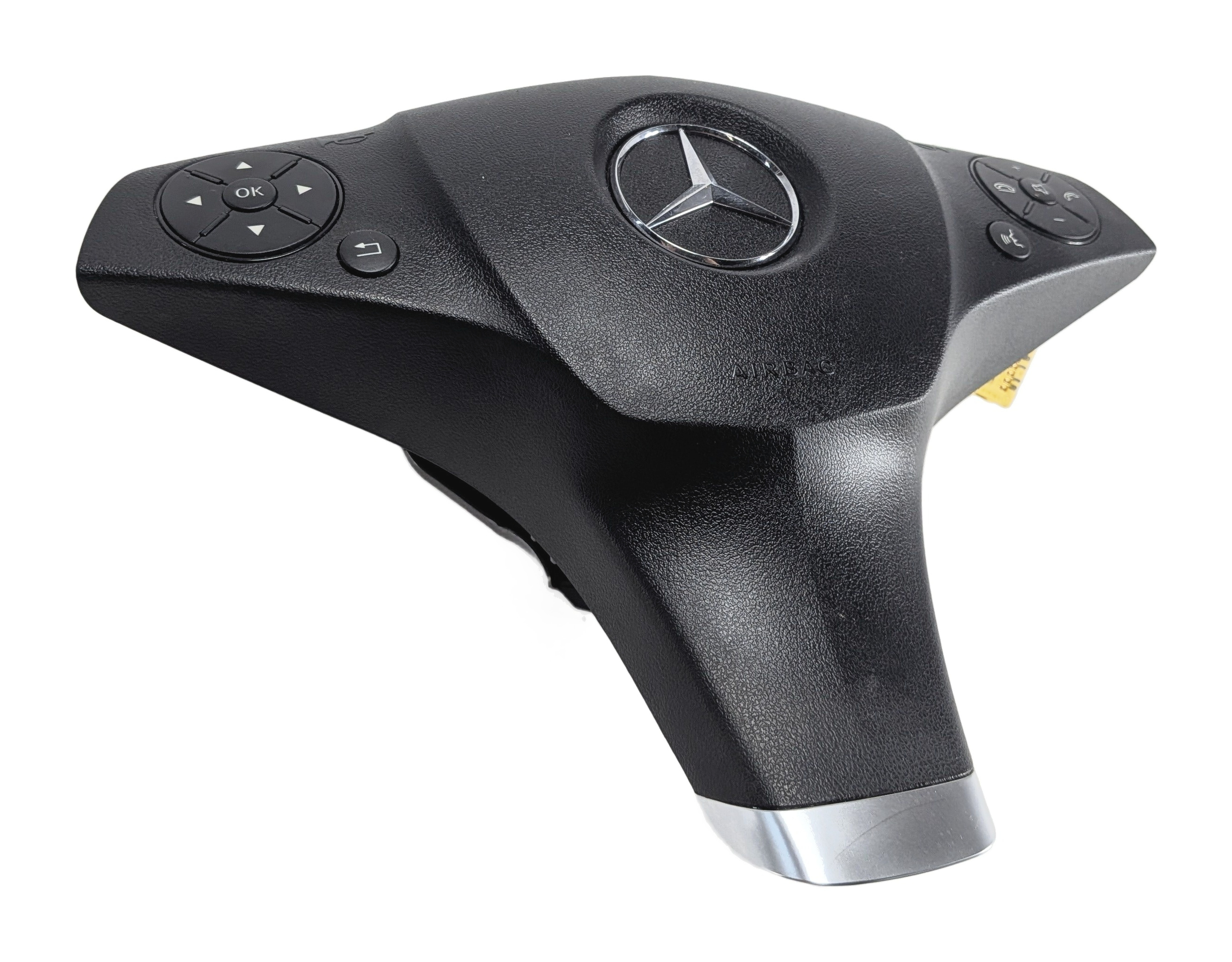 10-12 MERCEDES E350 E550 E63 AMG (W212) DRIVER STEERING WHEEL SRS AIRBAG (Black) — exact item pictured