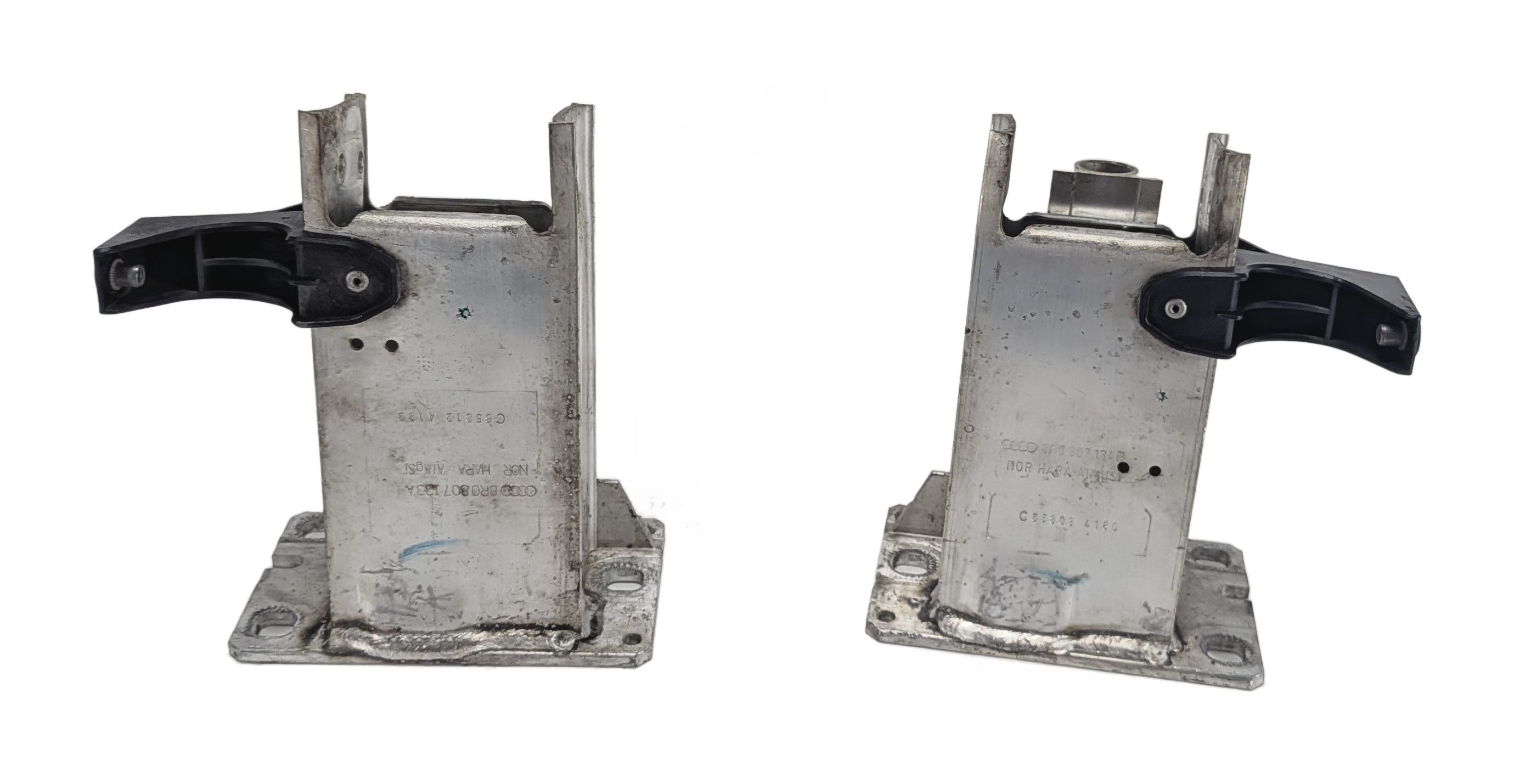 09-17 AUDI Q5 SQ5 B8 8R FRONT LEFT/RIGHT BUMPER REINFORCEMENT BAR BRACKET SET/2 — exact item pictured