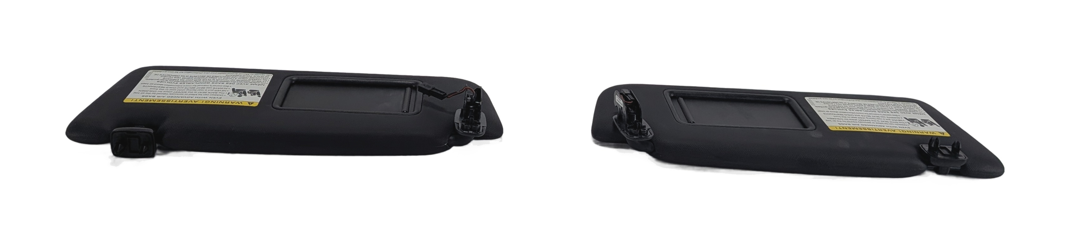 2015-2017 AUDI Q5 SQ5 (8R) SUN VISOR LEFT/RIGHT SET/2 w/MIRROR (Black) — exact item pictured