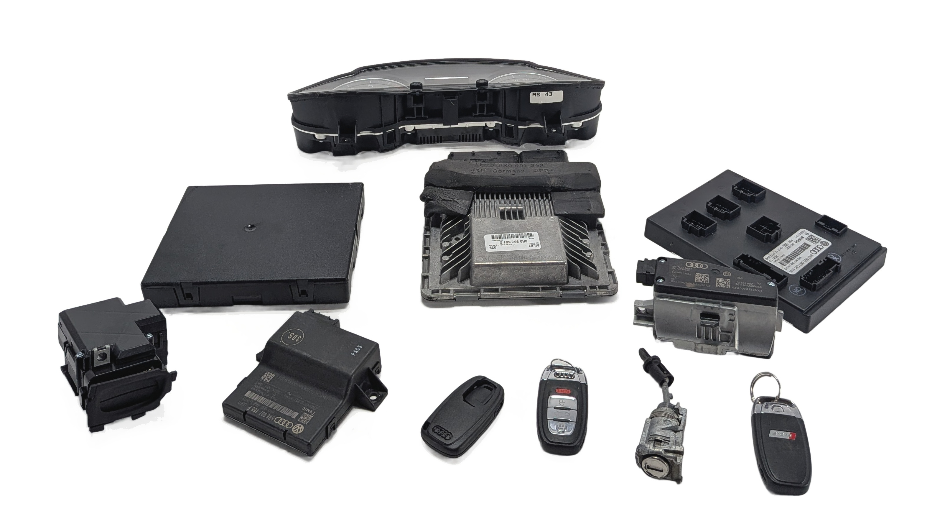 2014-2017 AUDI SQ5 (8R) 3.0L (CTUD) ECM ENGINE COMPUTER KEY CLUSTER SET — exact item pictured