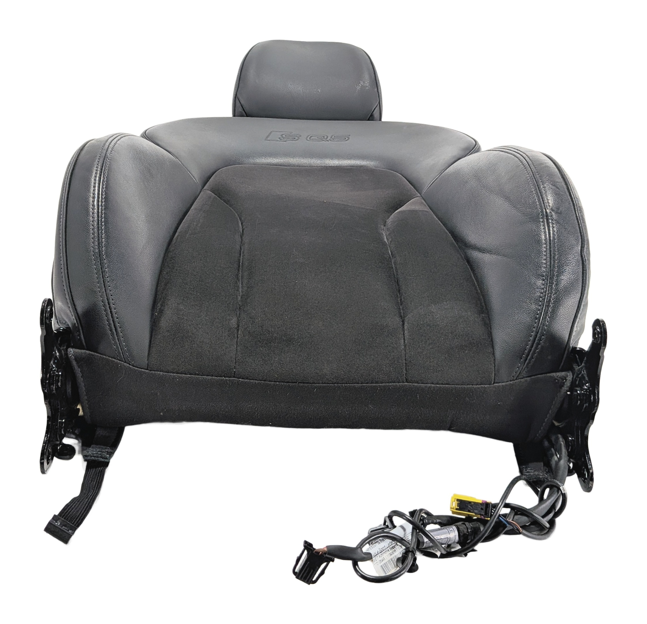 2015 AUDI SQ5 (8R) FRONT LEFT DRIVER UPPER SEAT BACK CUSHION HEATED (Black) — exact item pictured