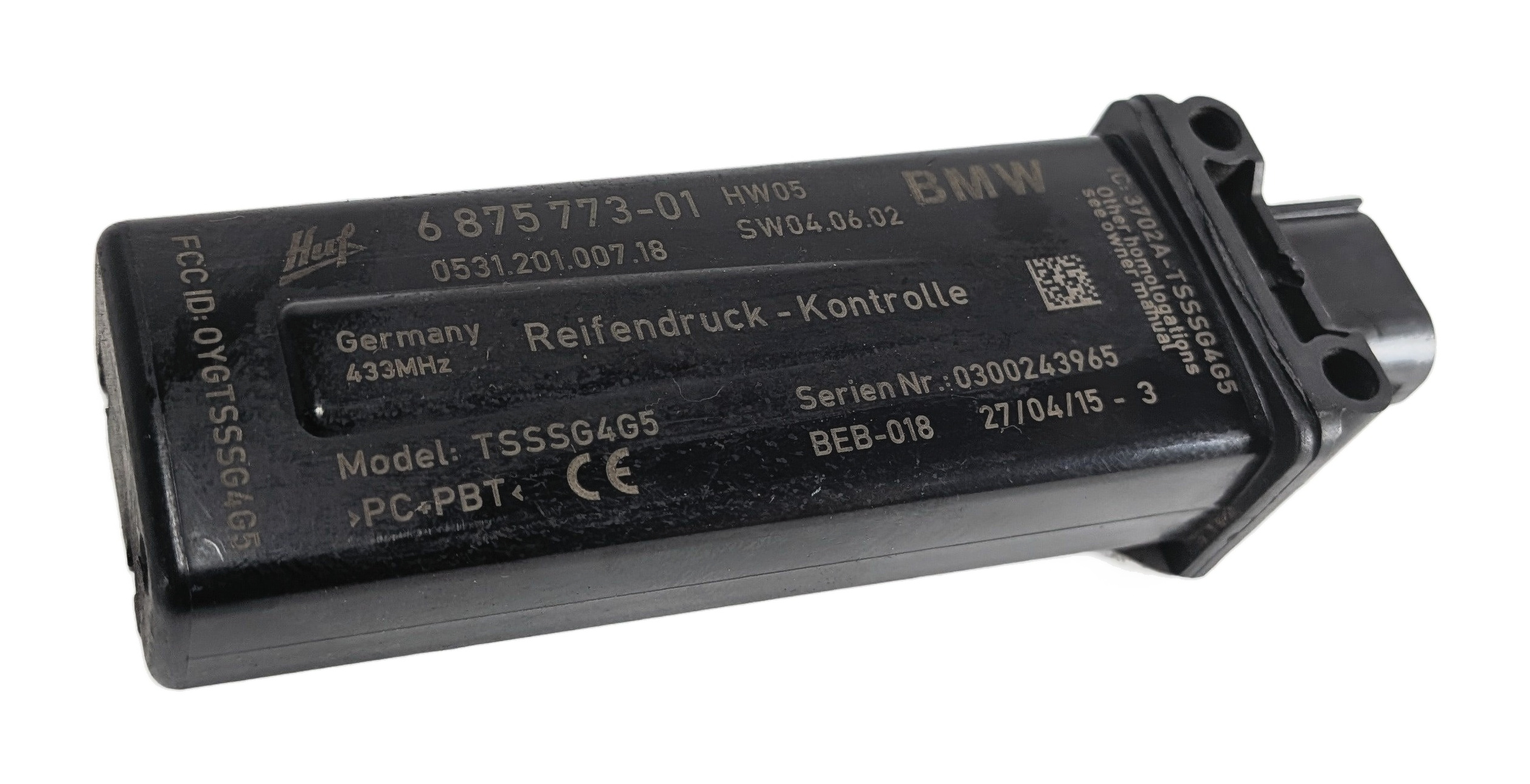 11-18 BMW 5 7 M5 M6 X3 X4 (F01 F06 F10 F12 F25 F26) TPMS SENSOR ANTENNA MODULE — exact item pictured